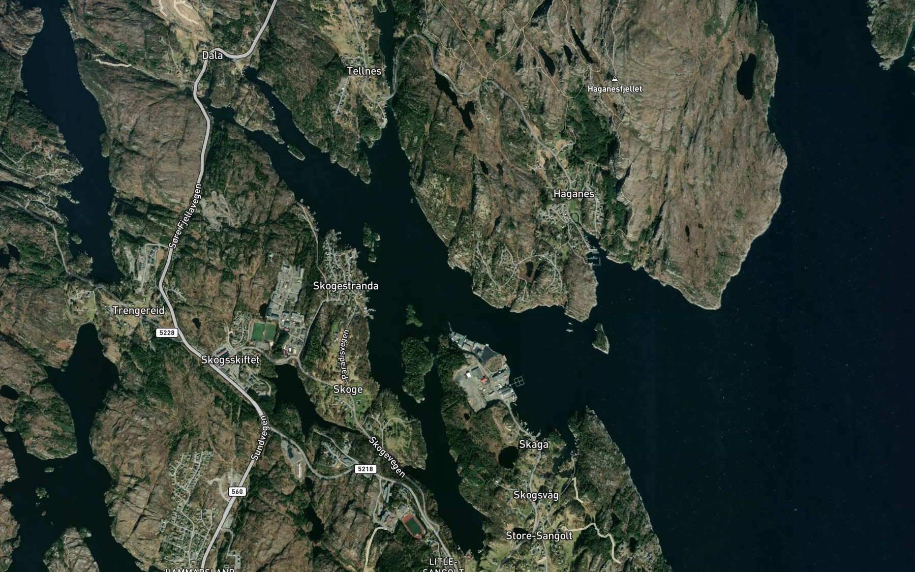 Satellite map of the Skogsvagen