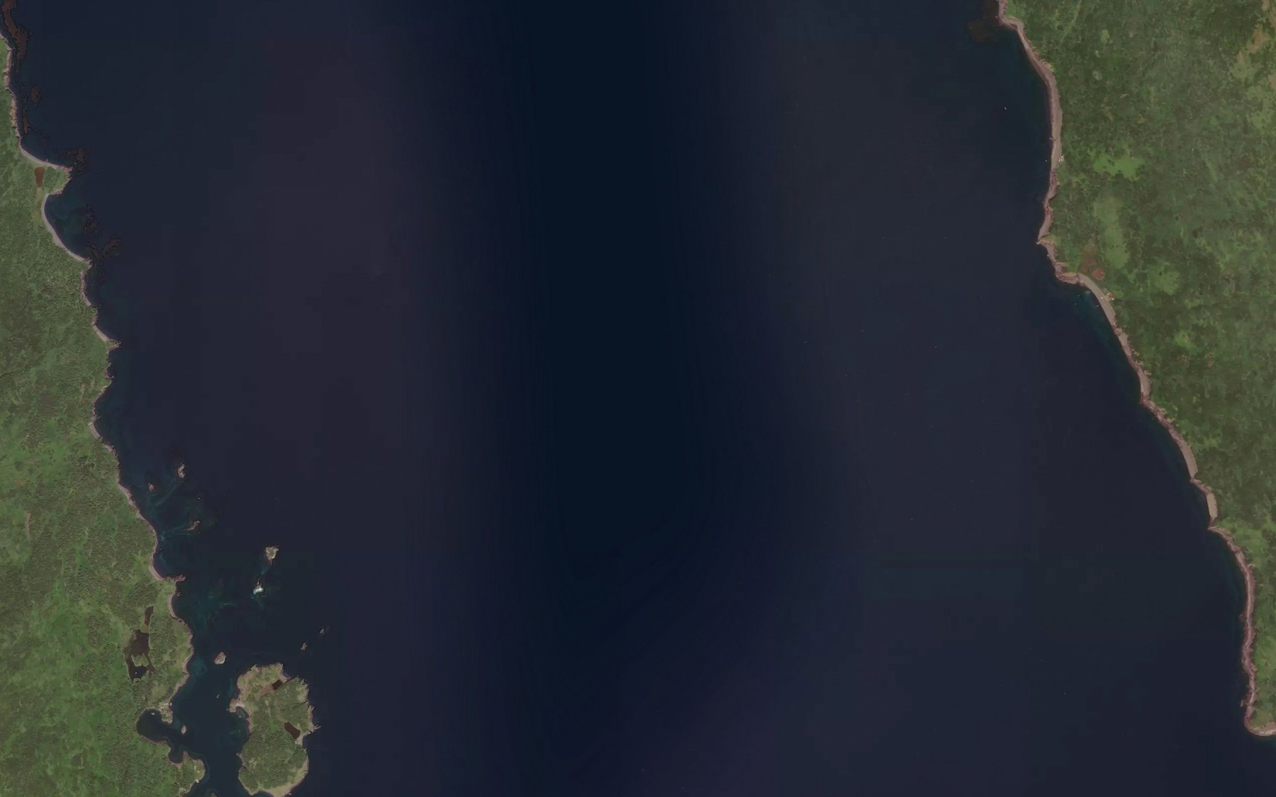 Satellite map of the Uganik Bay