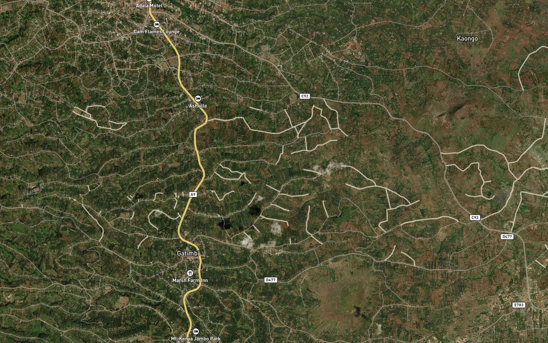 Satellite map of the Lueye