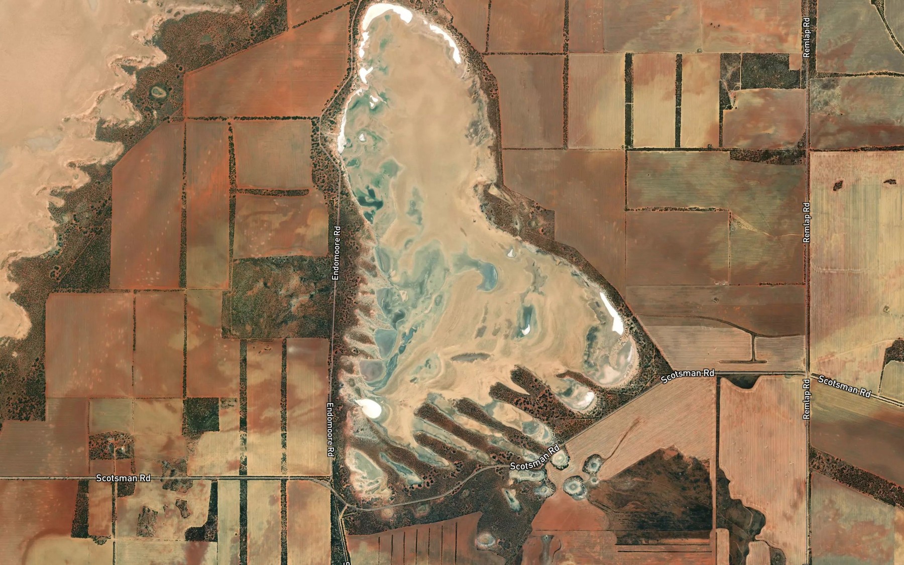 Satellite map of the Lake Harvey