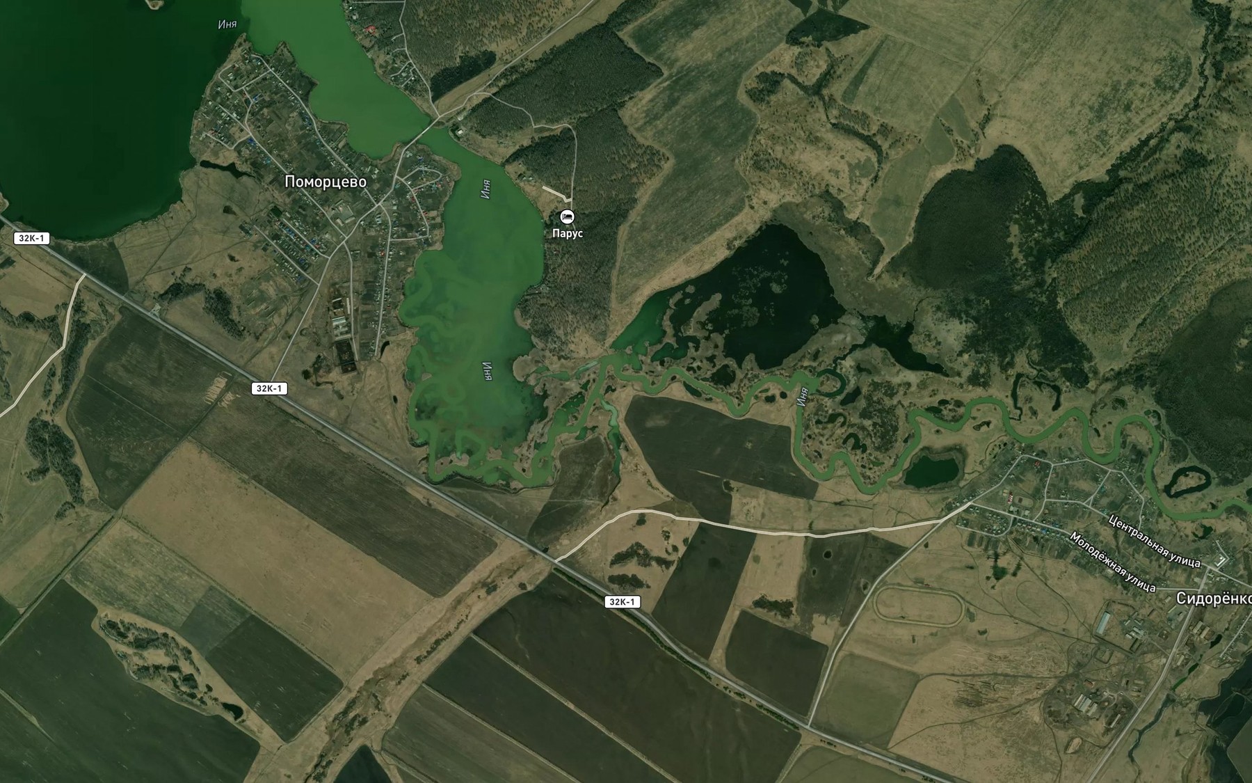 Satellite map of the Salair