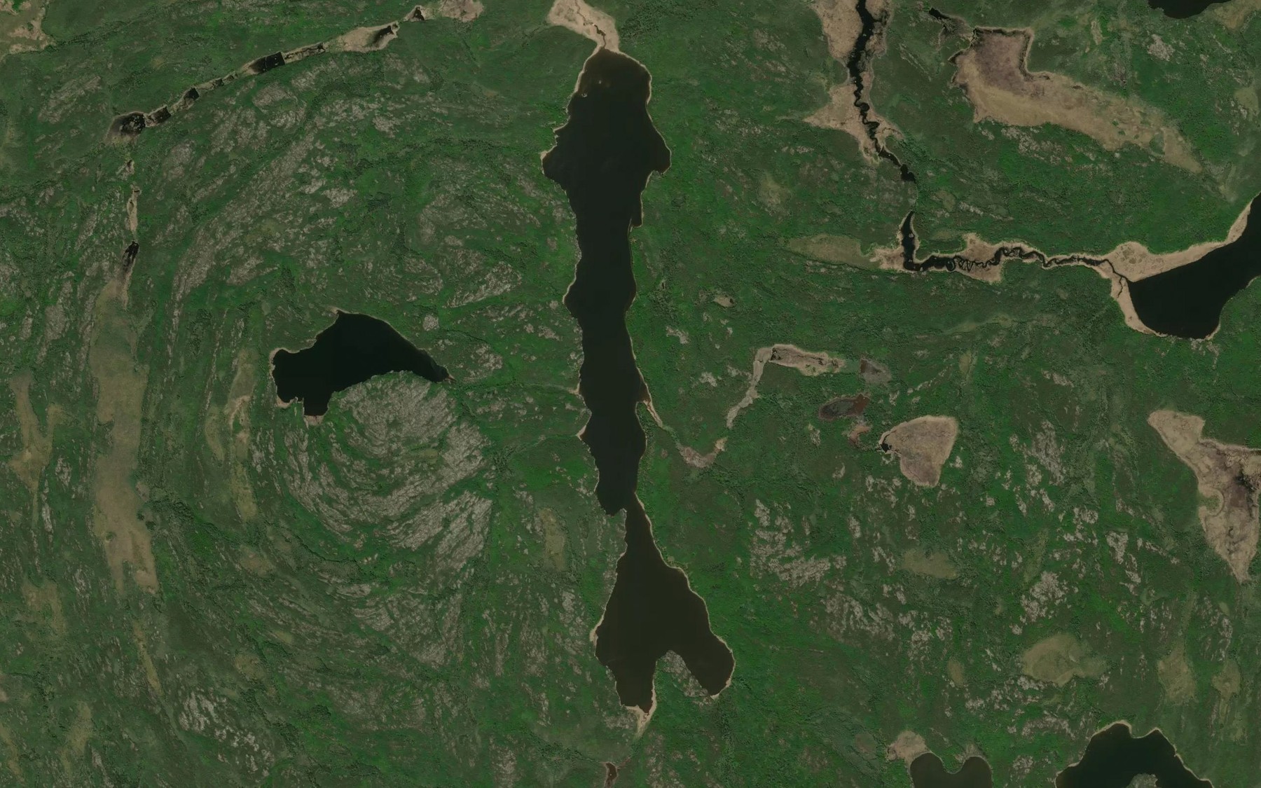 Satellite map of the Coull Lake