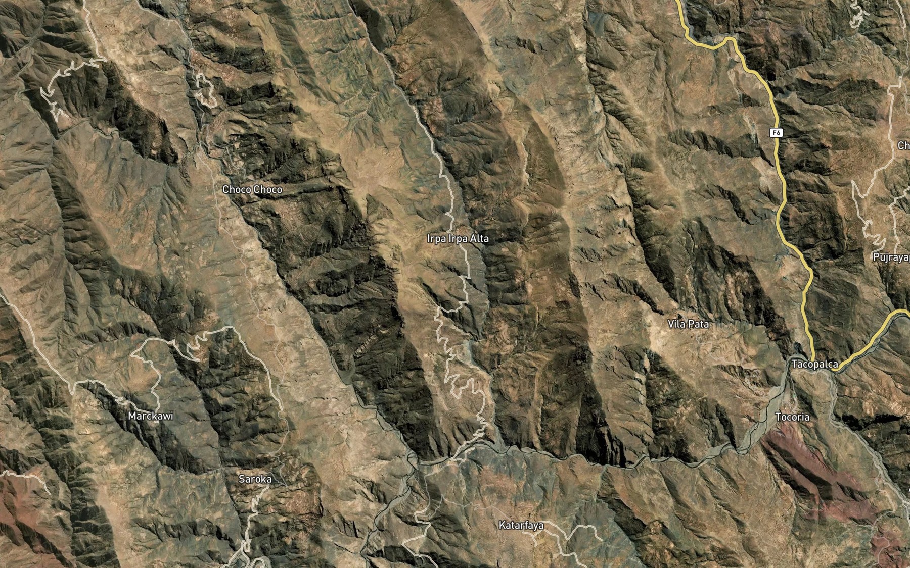 Satellite map of the Rio Anta Palca