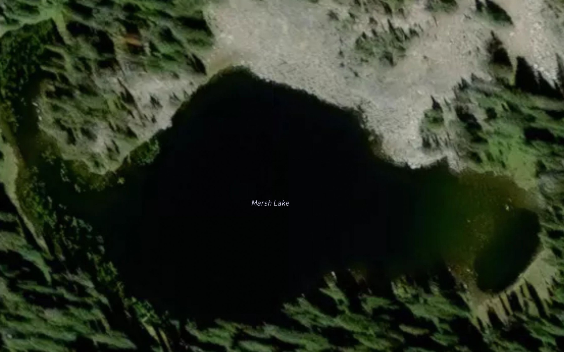 Satellite map of the Marsh Lake