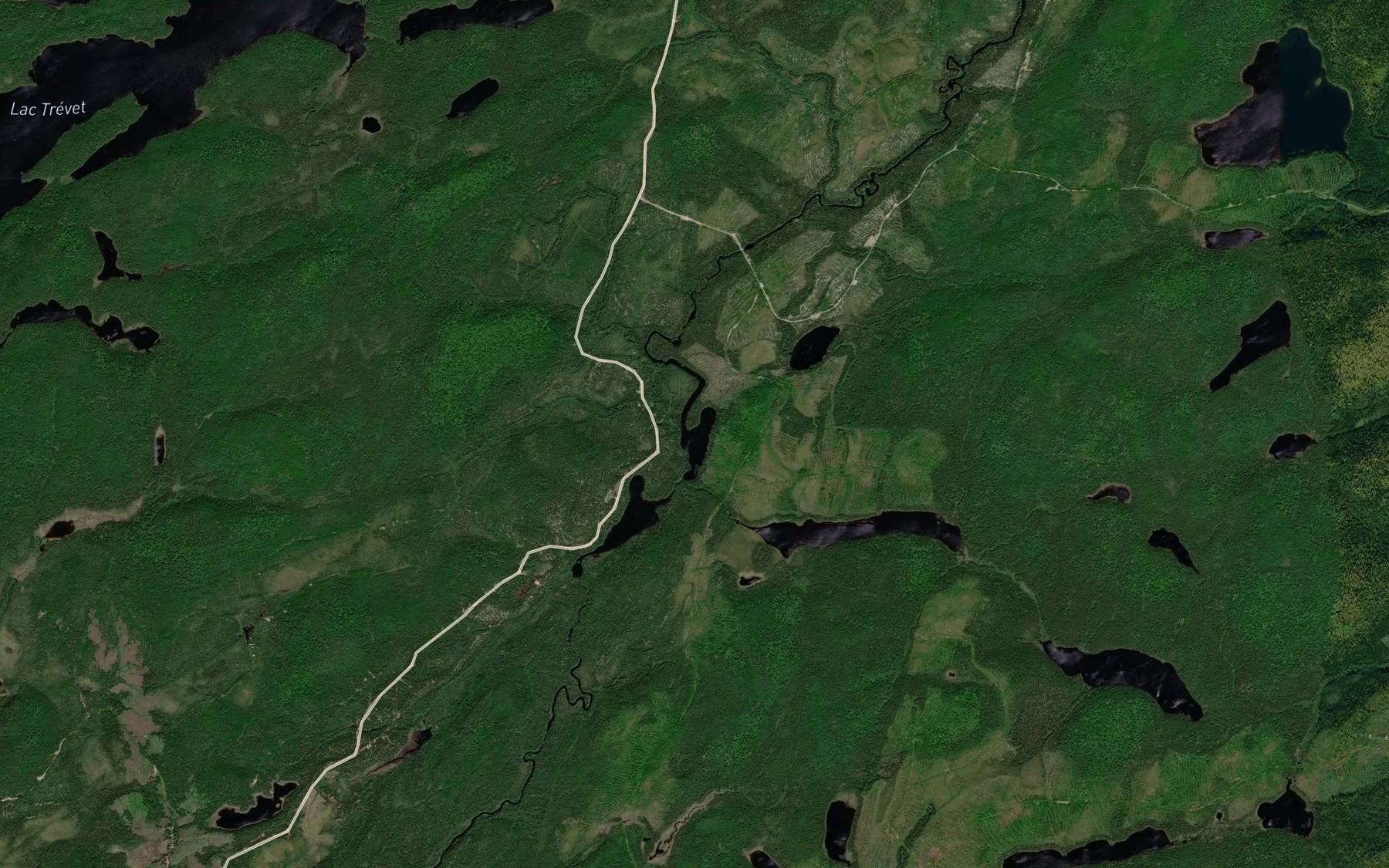 Satellite map of the Lac Lyne