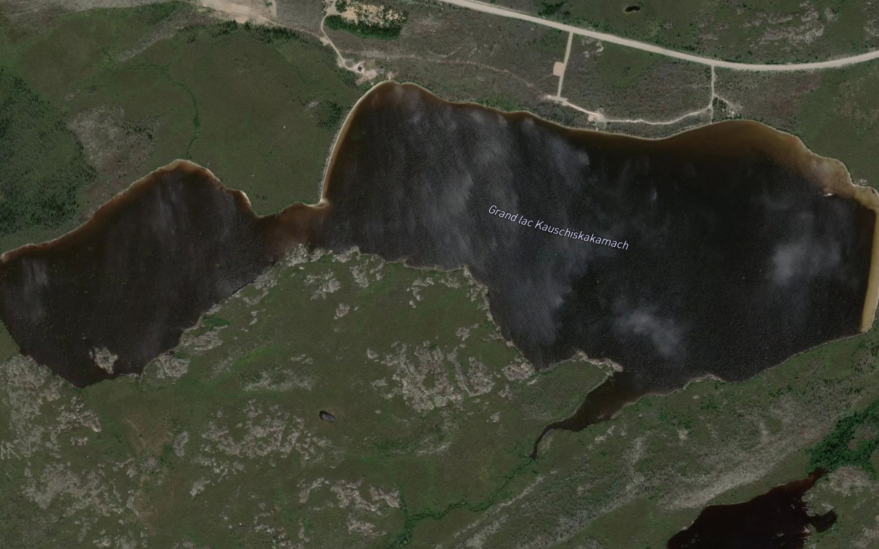 Satellite map of the Grand lac Kauschiskakamach
