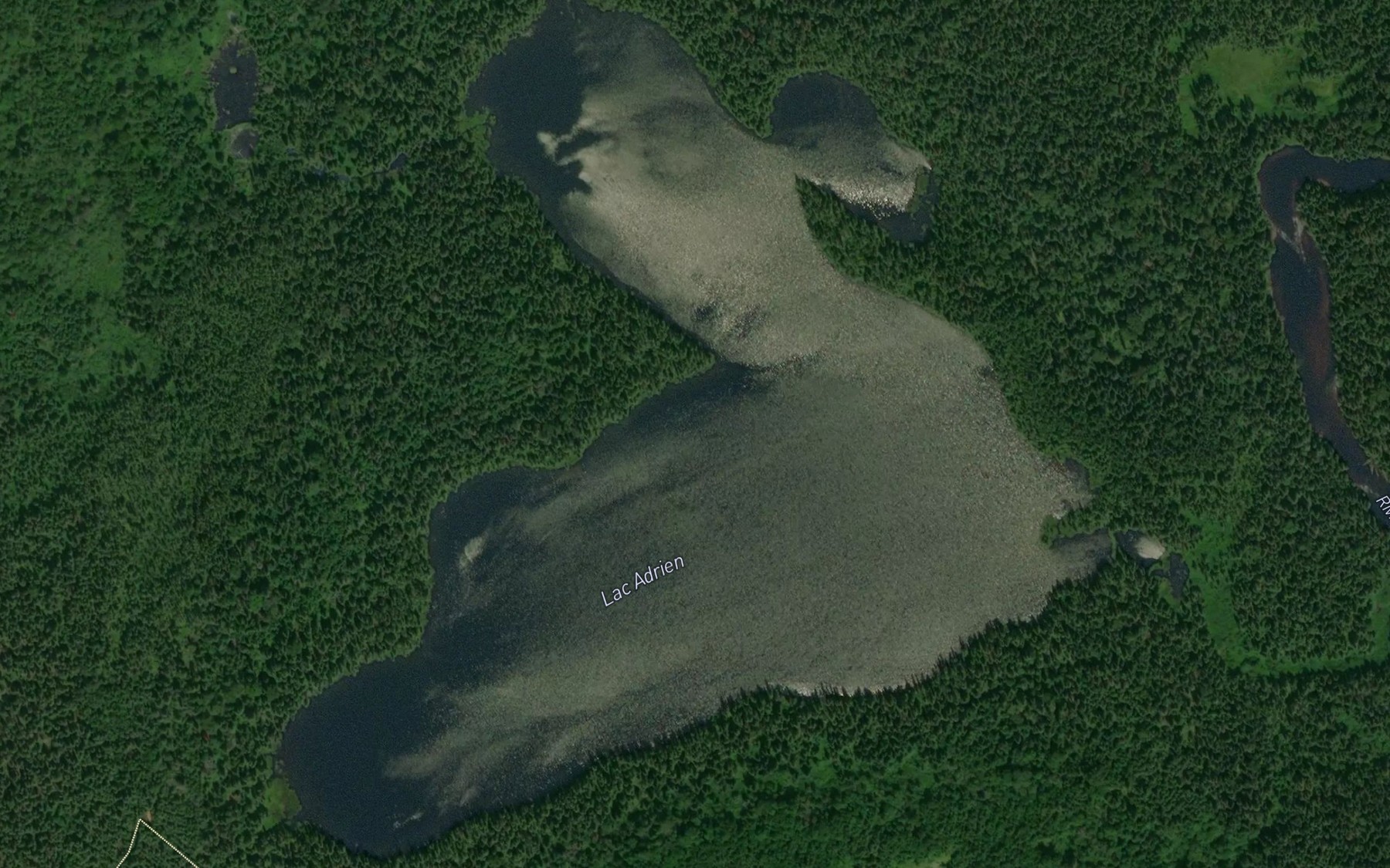 Satellite map of the Lac Adrien