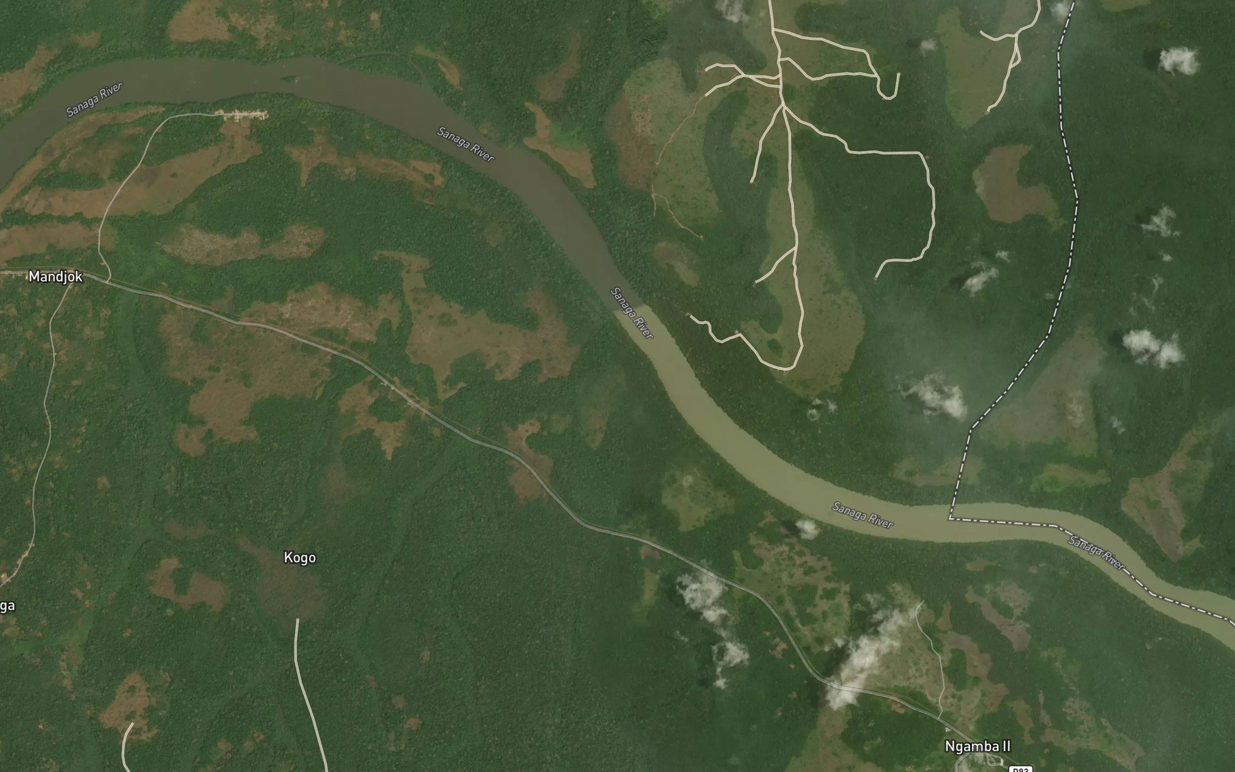 Satellite map of the Kogo