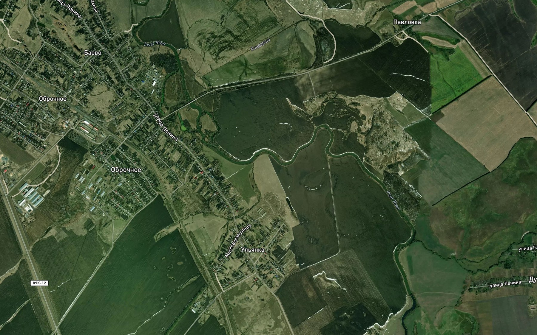Satellite map of the Kholodnyye Klyuchi