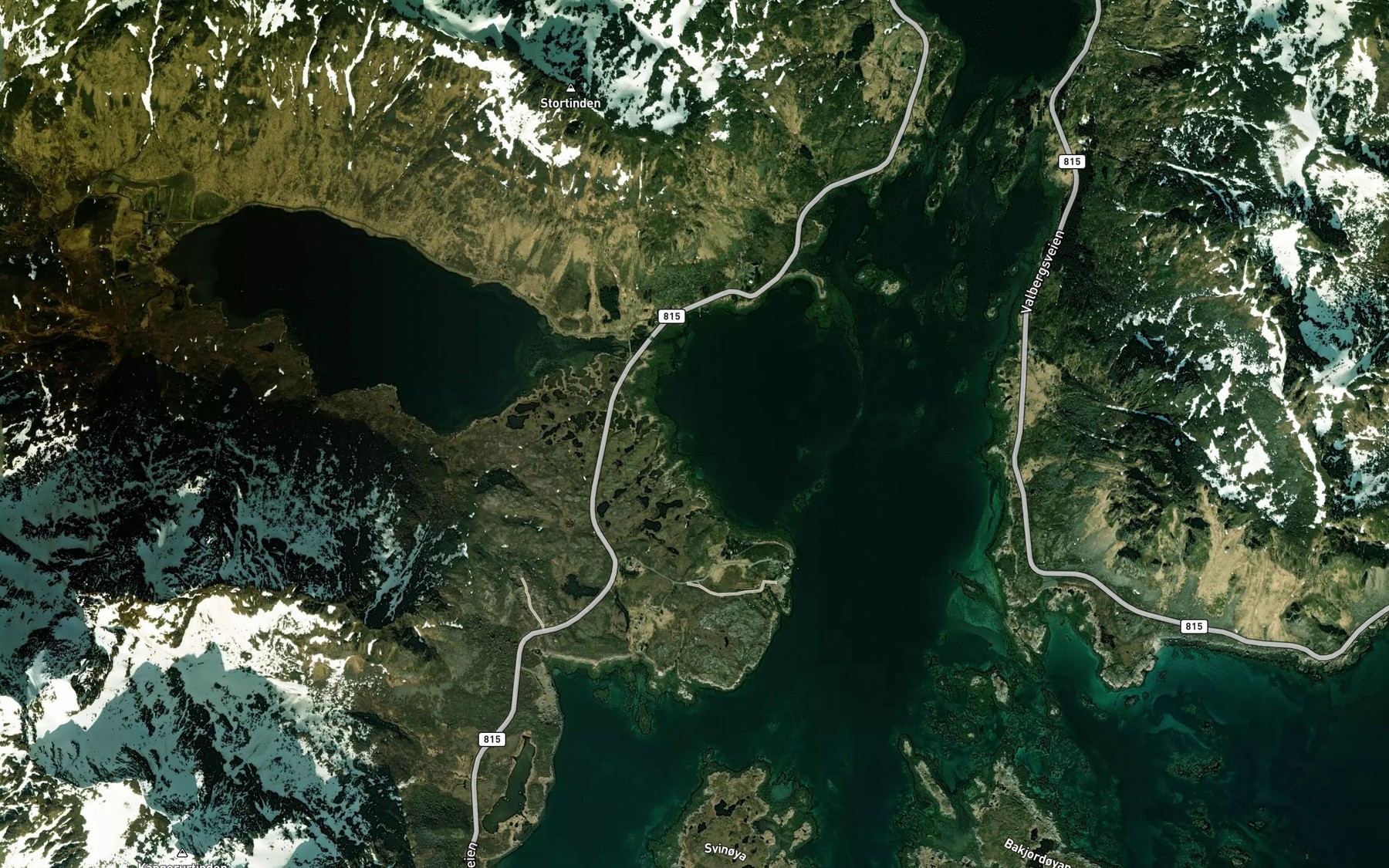 Satellite map of the Straumsbukta