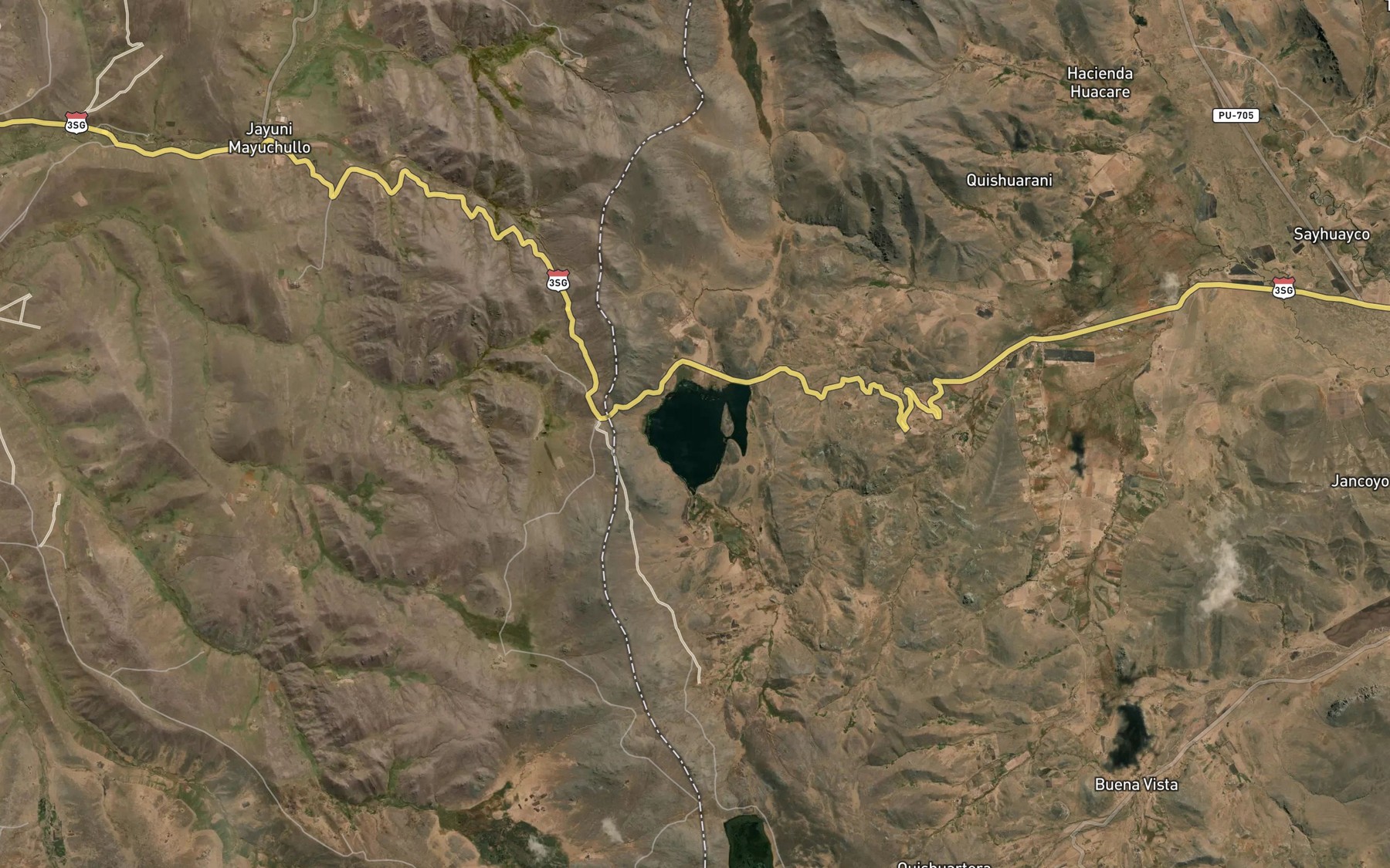 Satellite map of the Laguna Matarococha