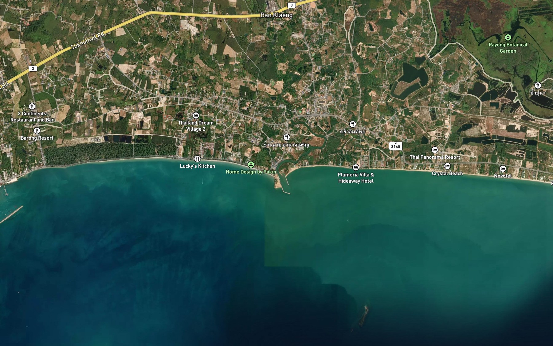 Satellite map of the Khlong Klaeng