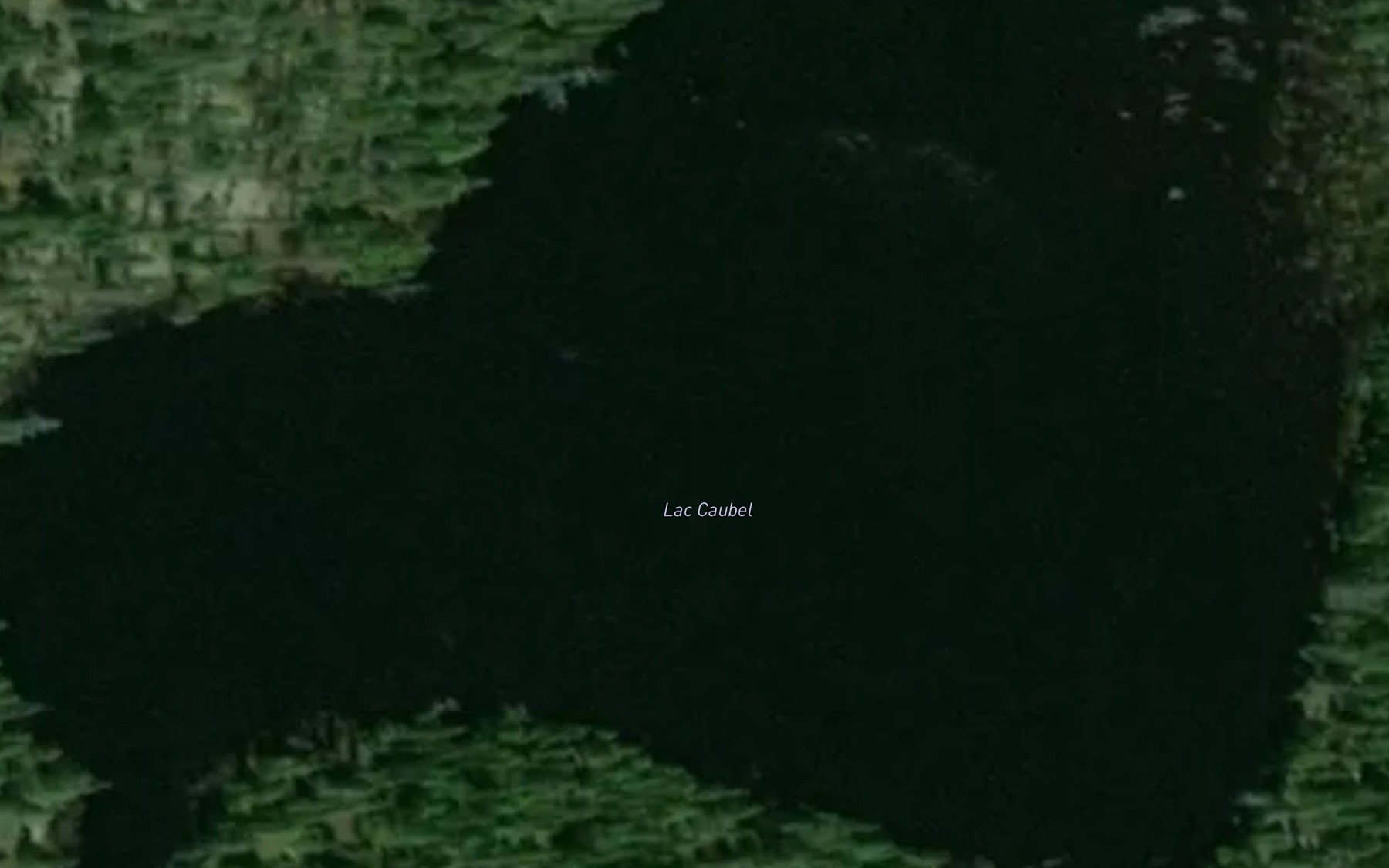 Satellite map of the Lac Caubel