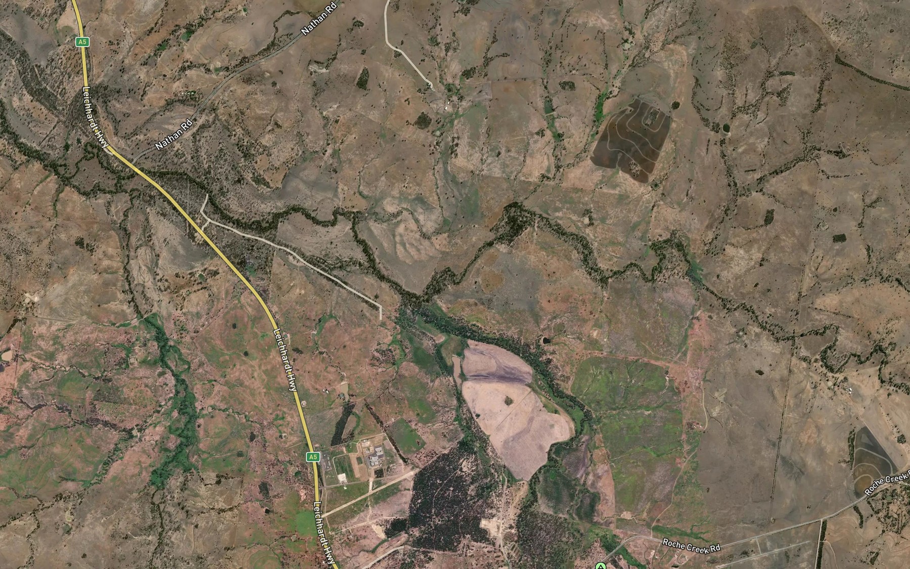 Satellite map of the Weringa Creek