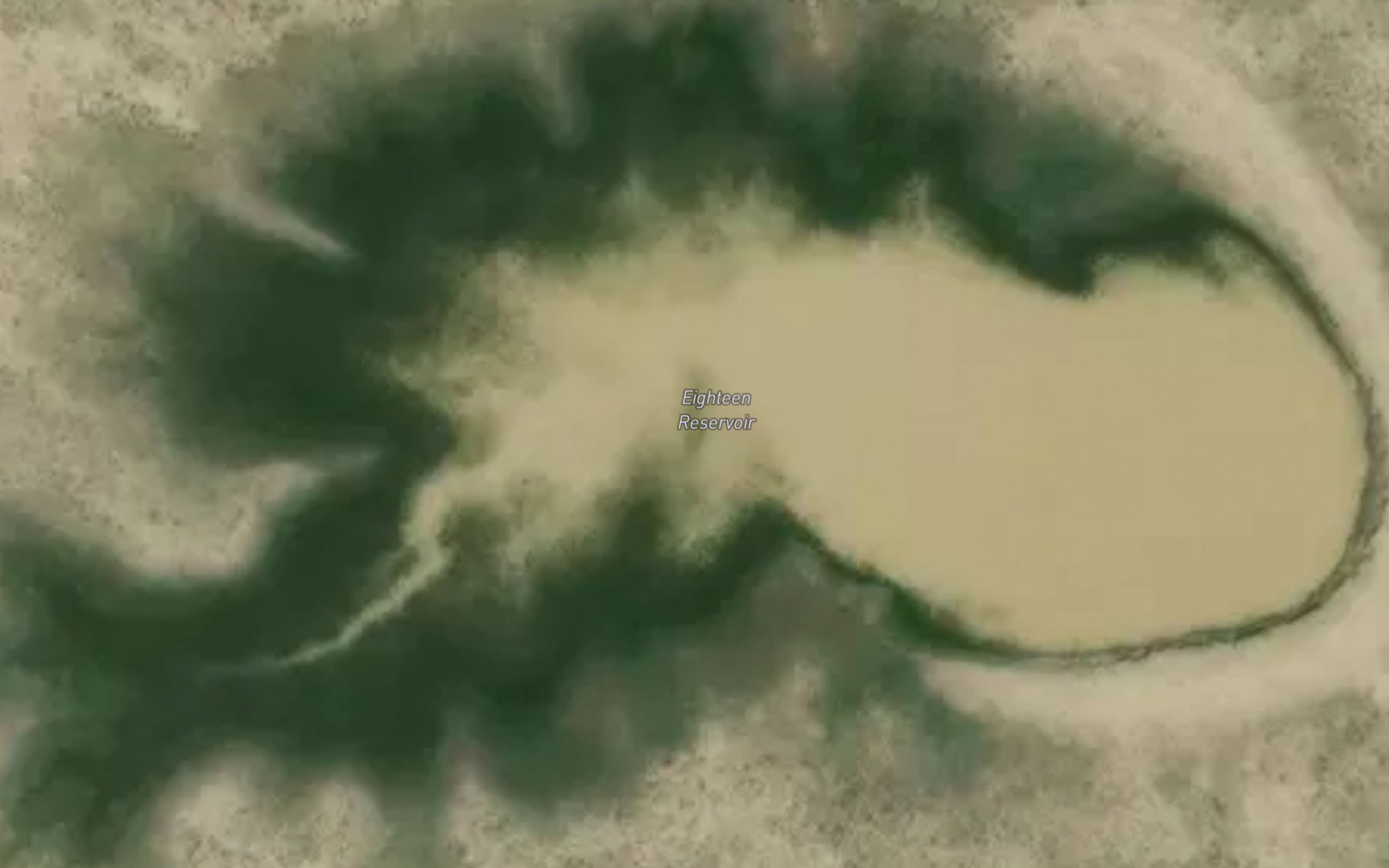 Satellite map of the Eighteen Reservoir