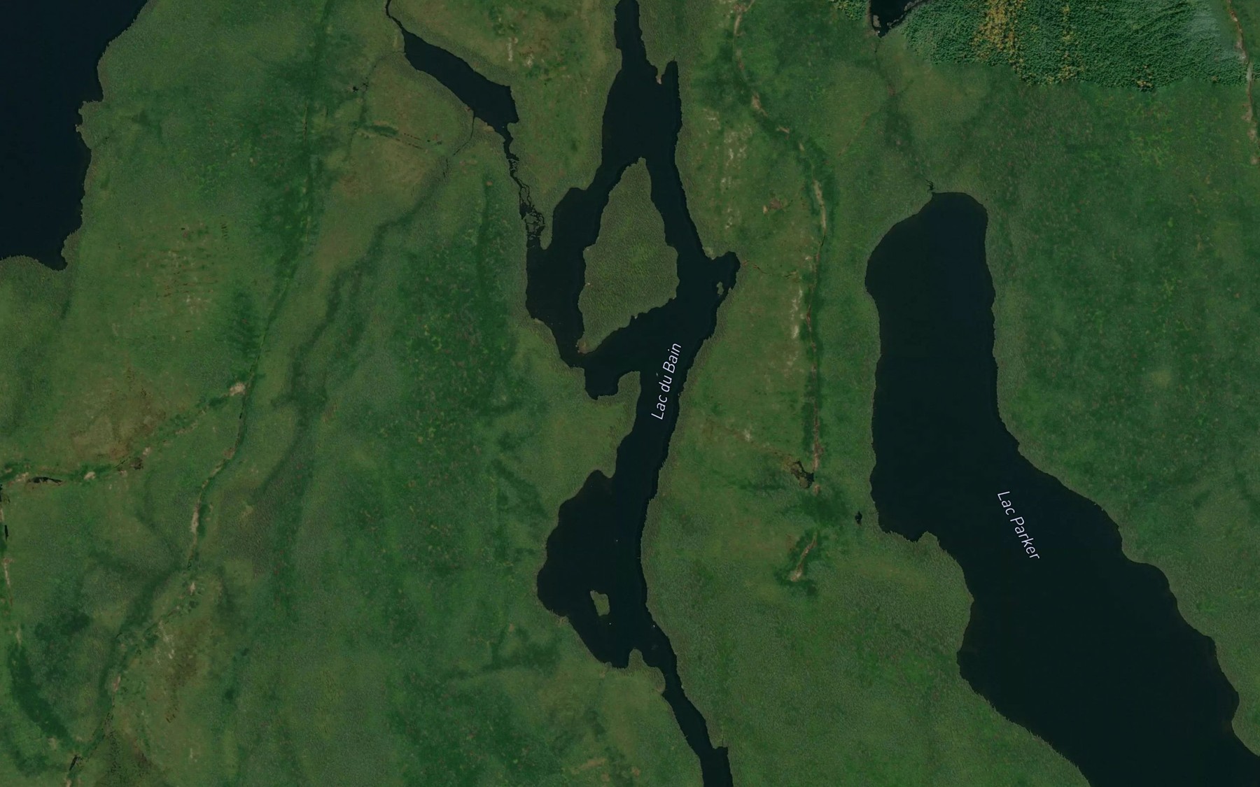 Satellite map of the Lac du Bain