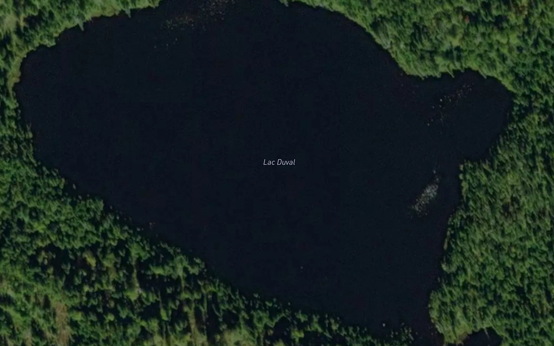 Satellite map of the Lac Duval