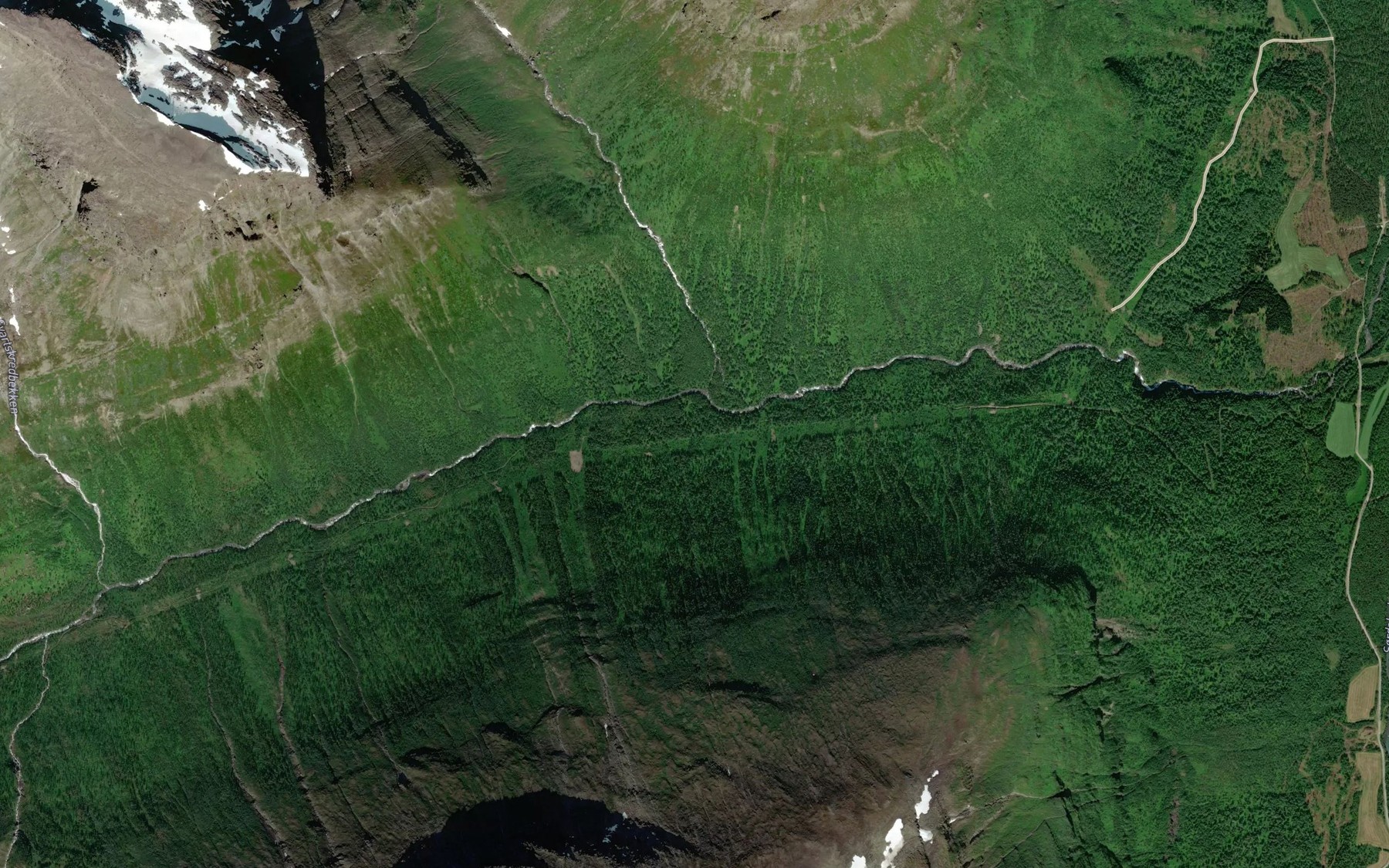 Satellite map of the Saeterbekken