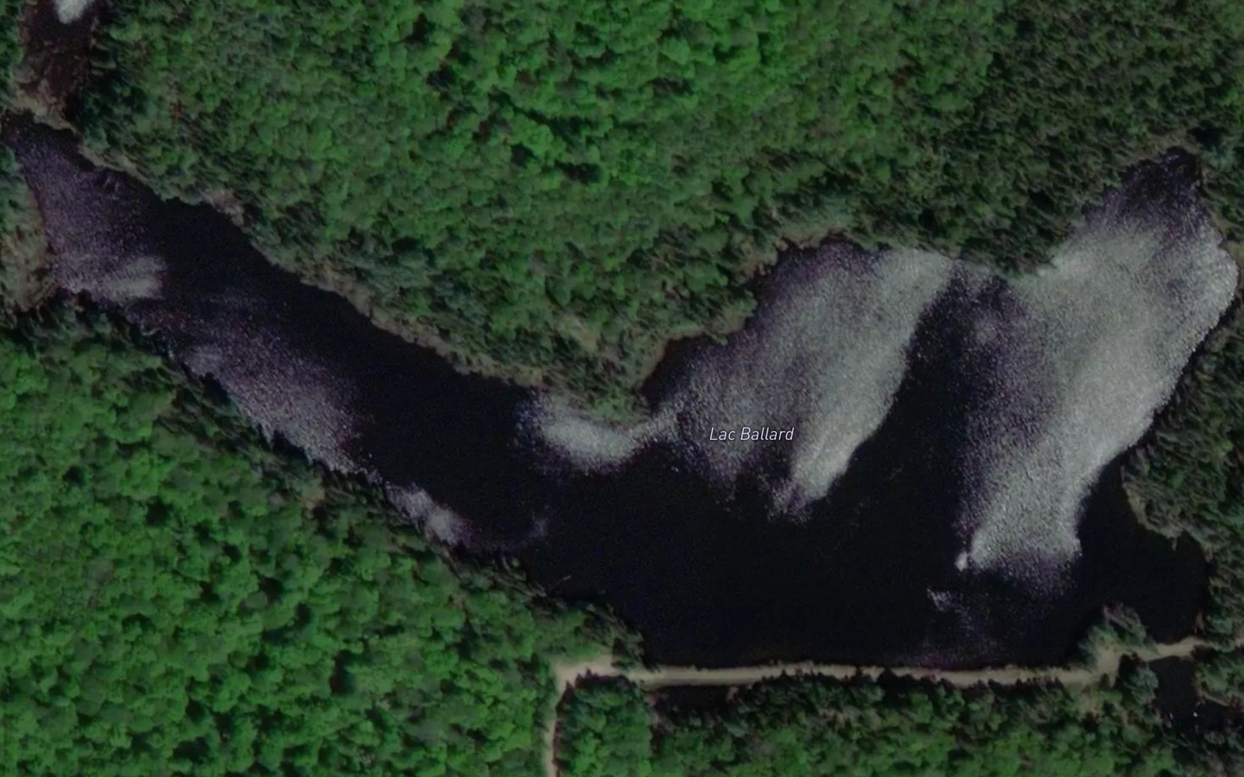 Satellite map of the Lac Ballard