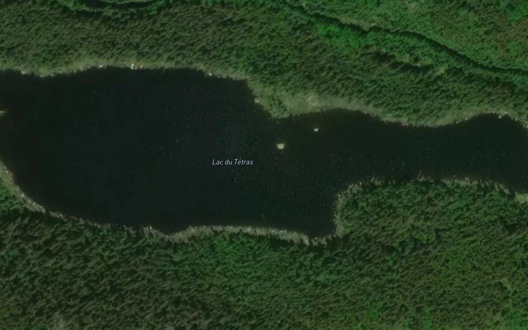 Satellite map of the Lac du Tetras