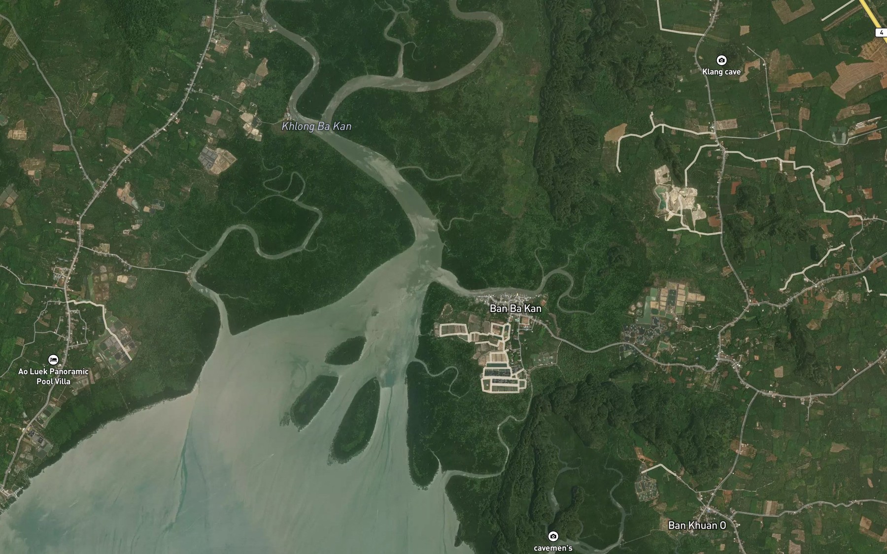 Satellite map of the Khlong Ba Kan