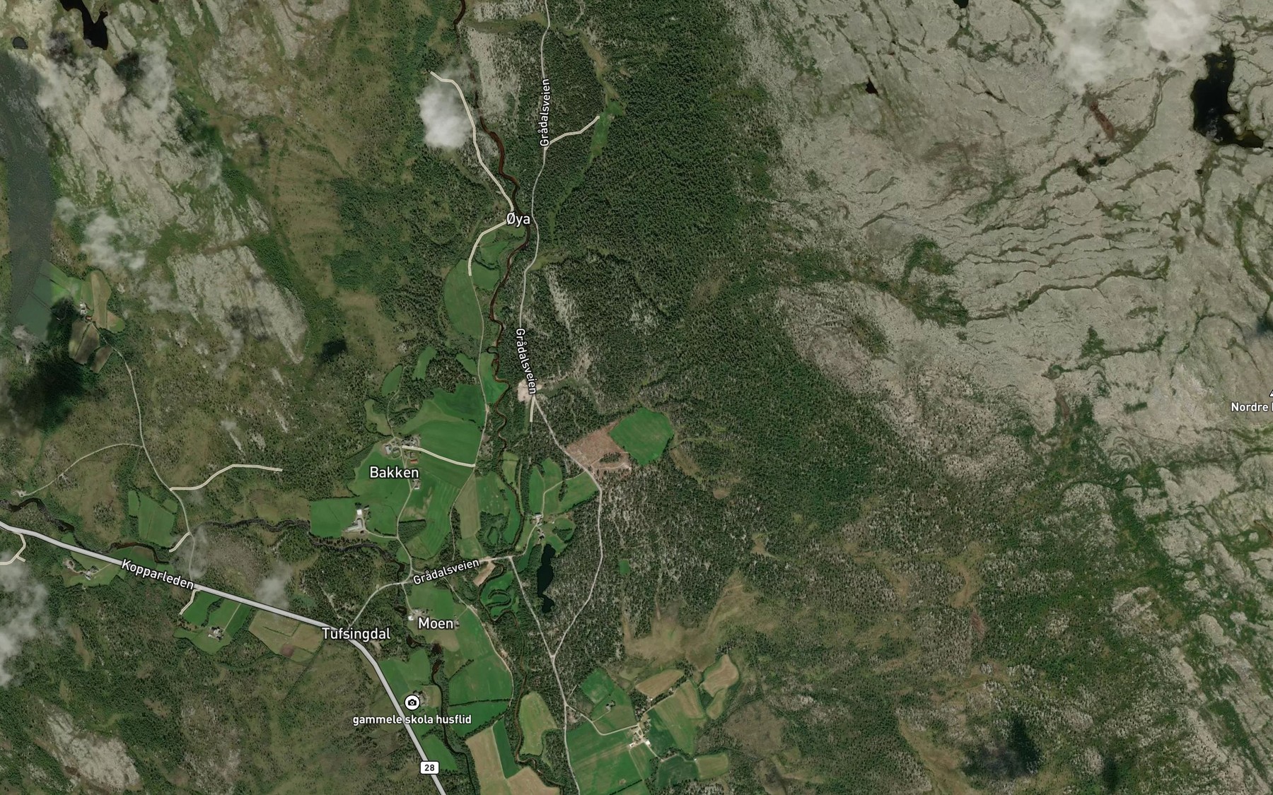 Satellite map of the Kvernhusbekken