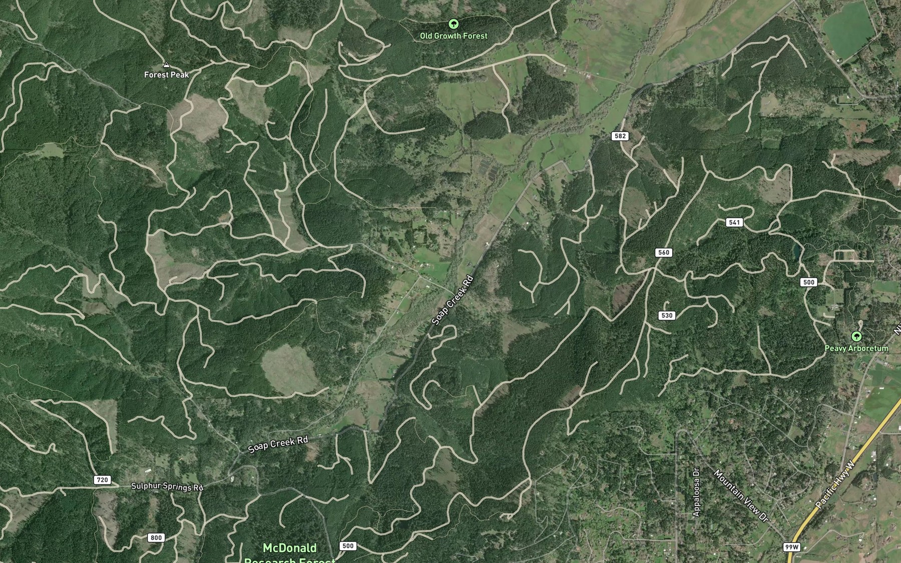 Satellite map of the Writsman Brook