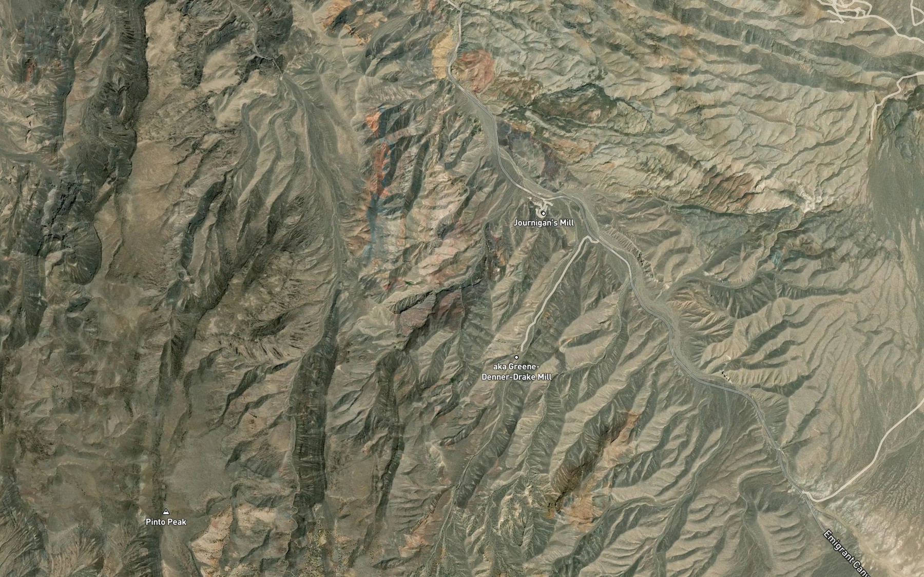 Satellite map of the Canyon Spring