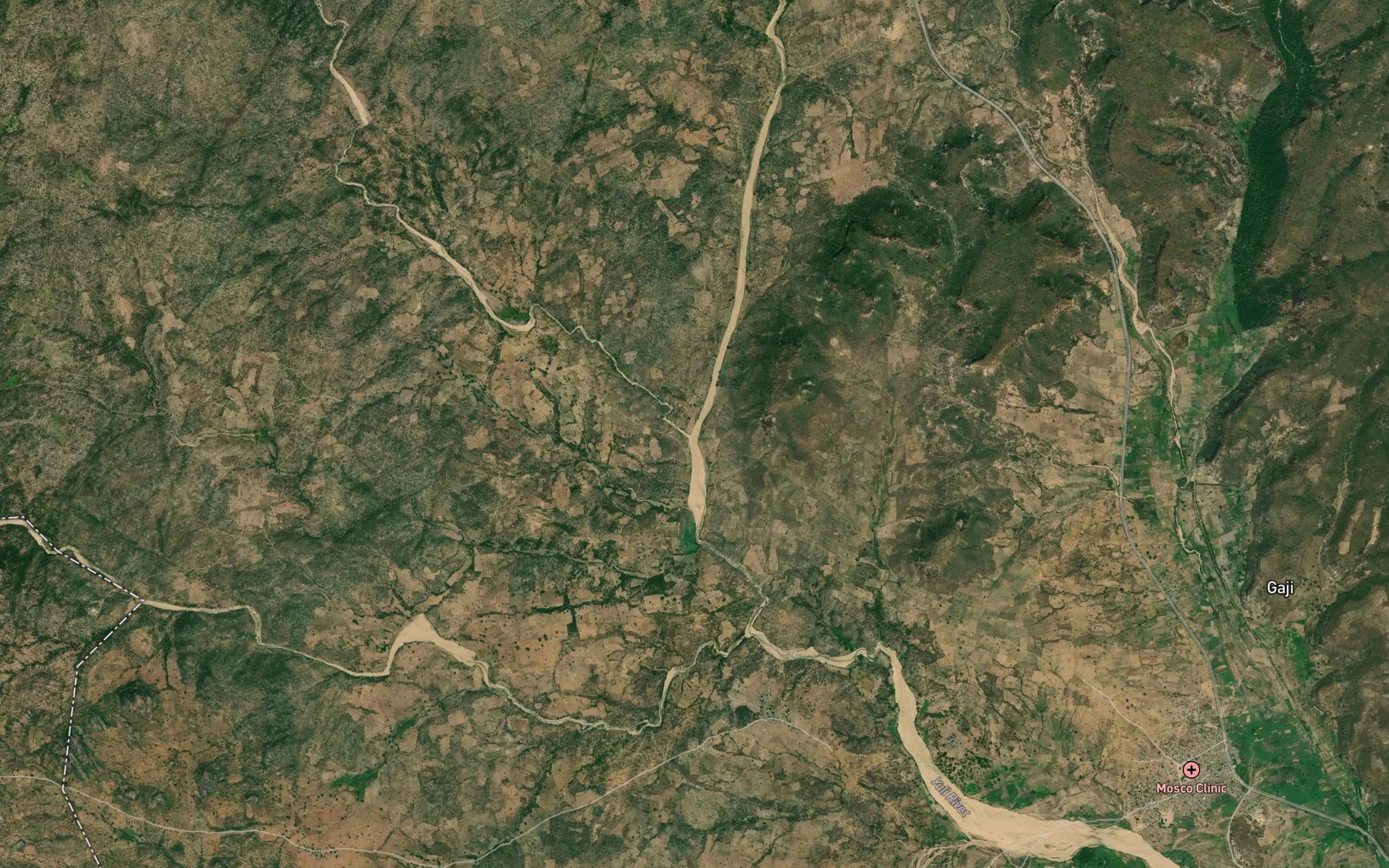 Satellite map of the River Jako