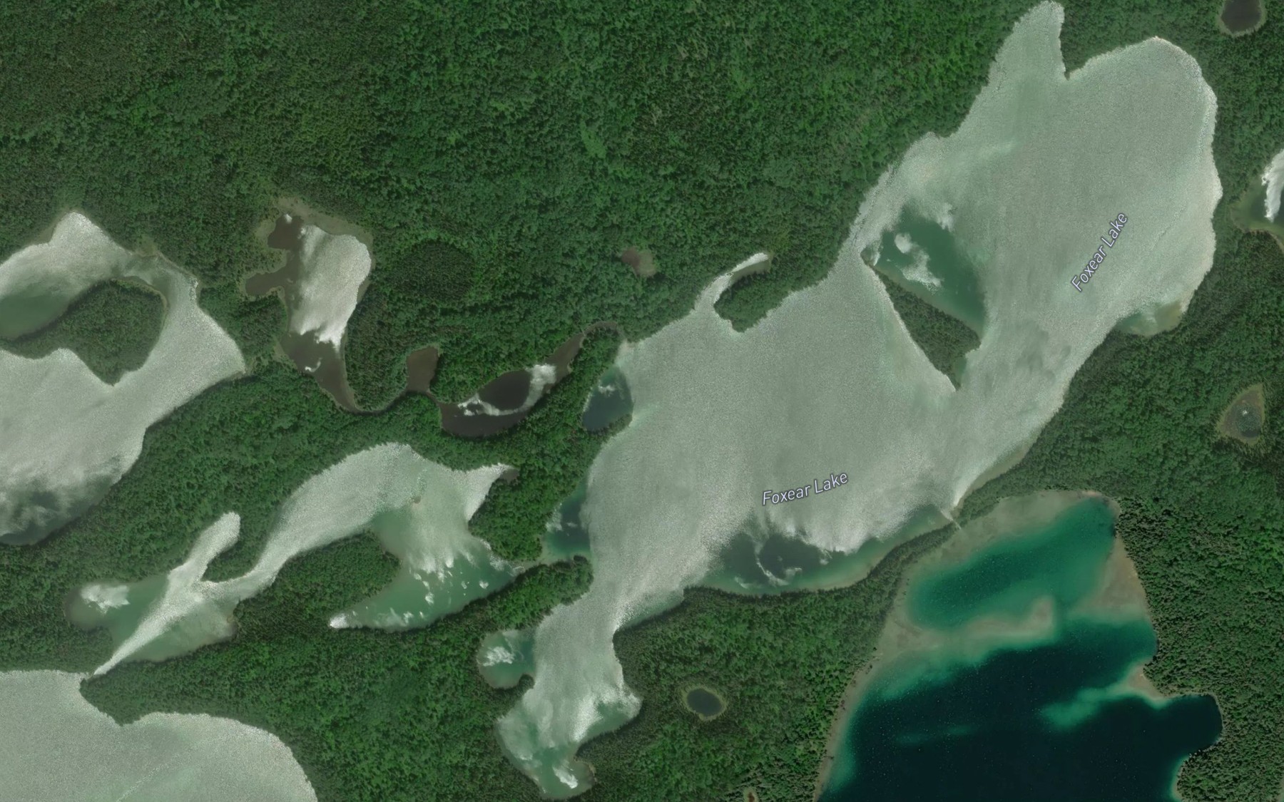 Satellite map of the Foxear Lake