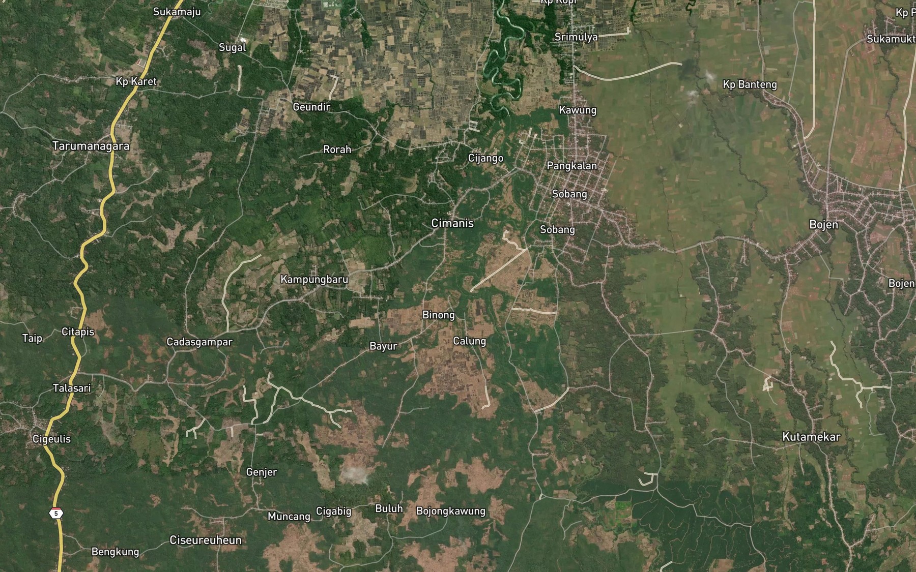 Satellite map of the Ci Manis