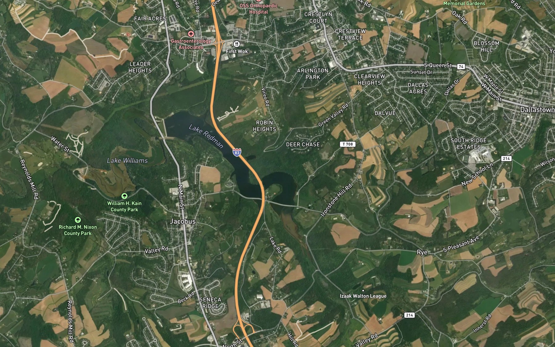 Satellite map of the Spot 7