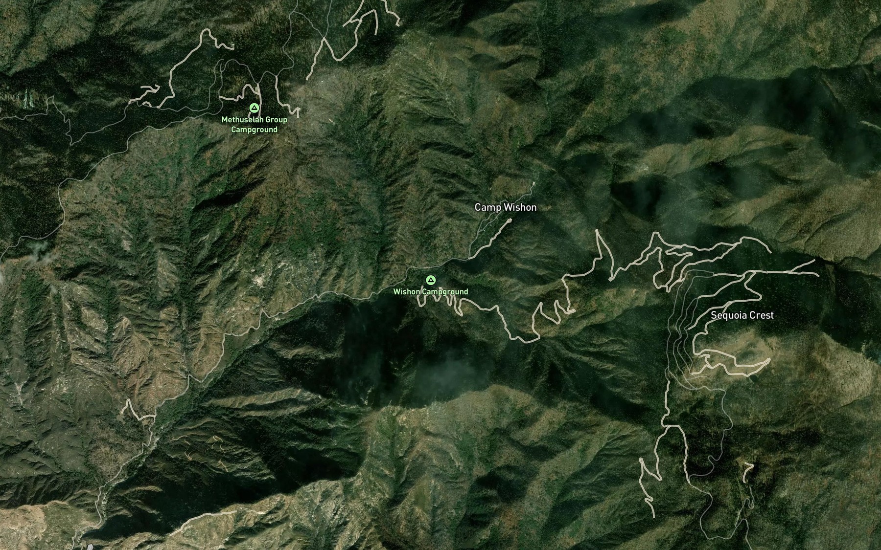Satellite map of the Meadow Creek