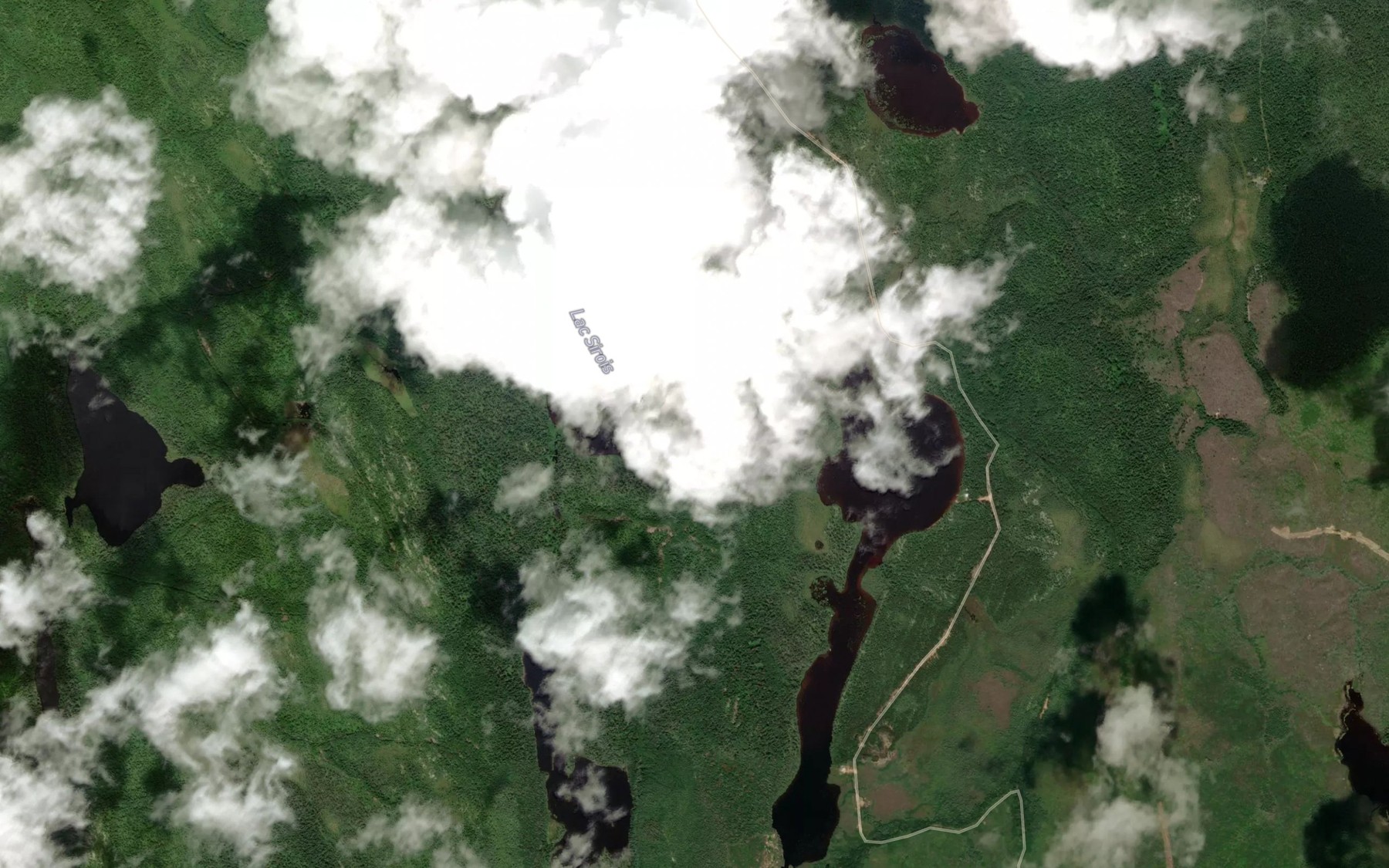 Satellite map of the Lac Sirois