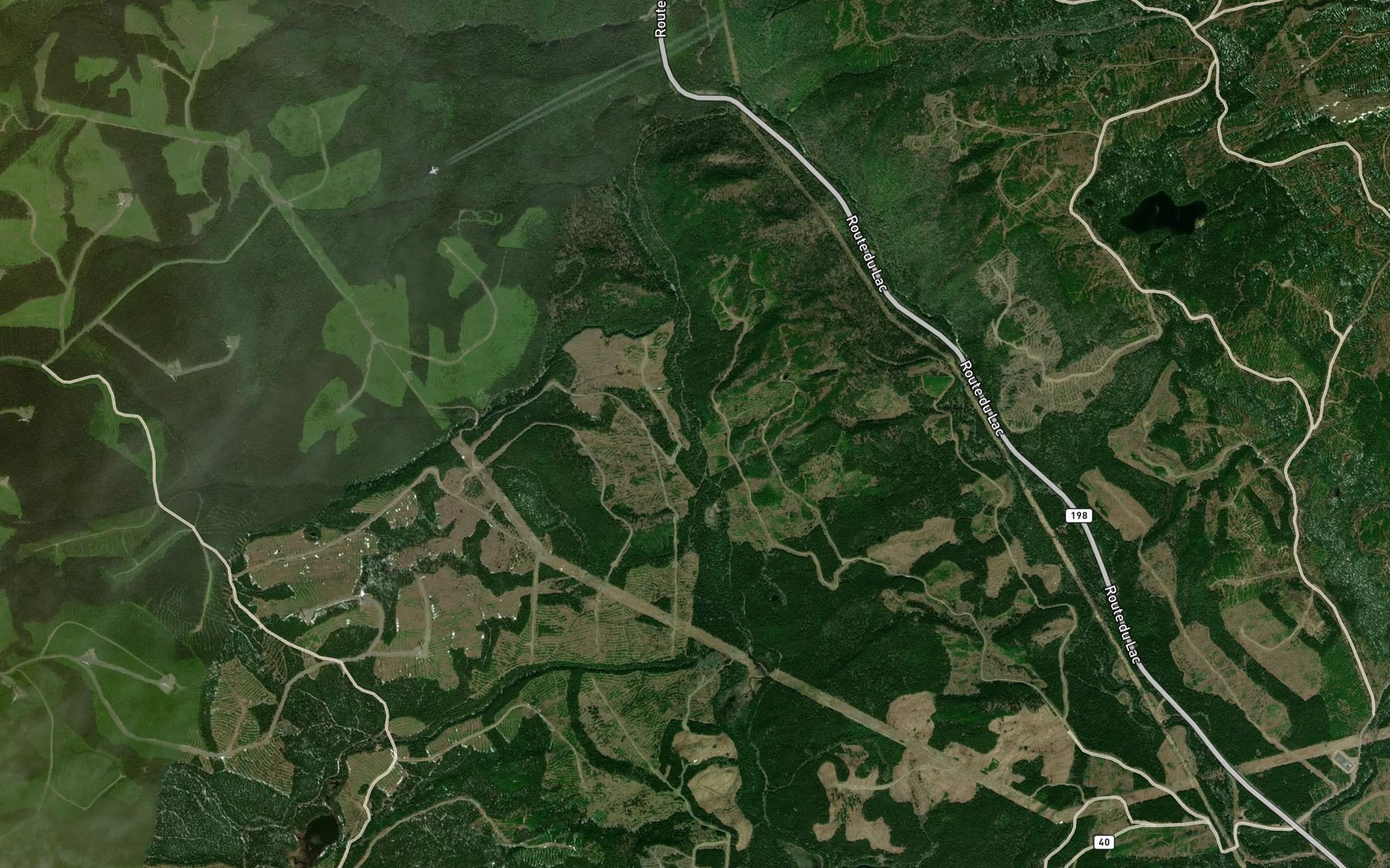 Satellite map of the Coulee du Lac du Cure