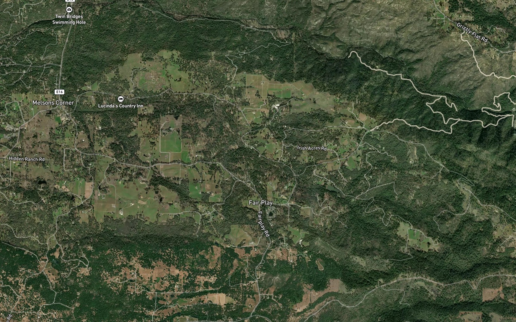 Satellite map of the Stoney Creek
