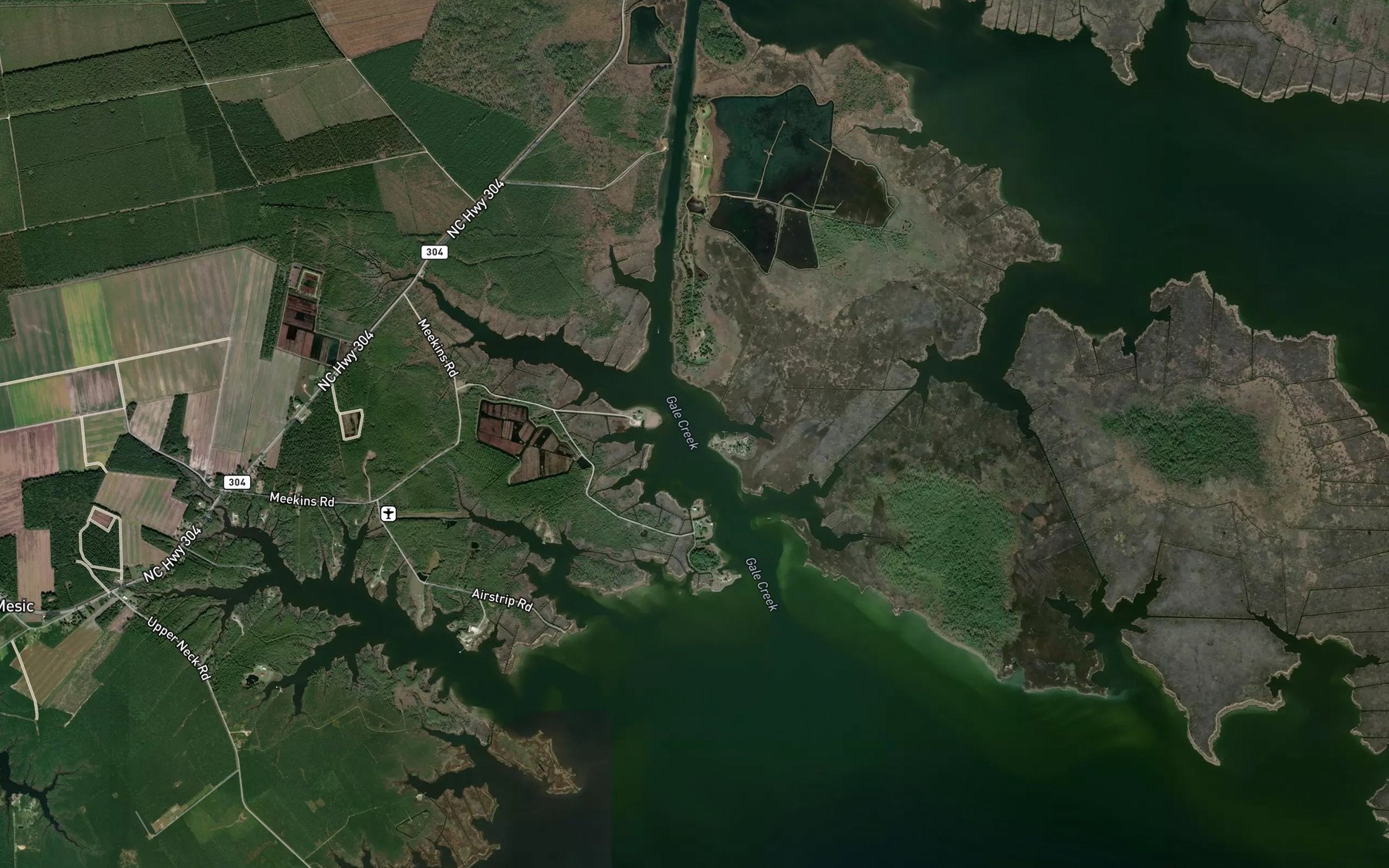 Satellite map of the Raccoon Creek