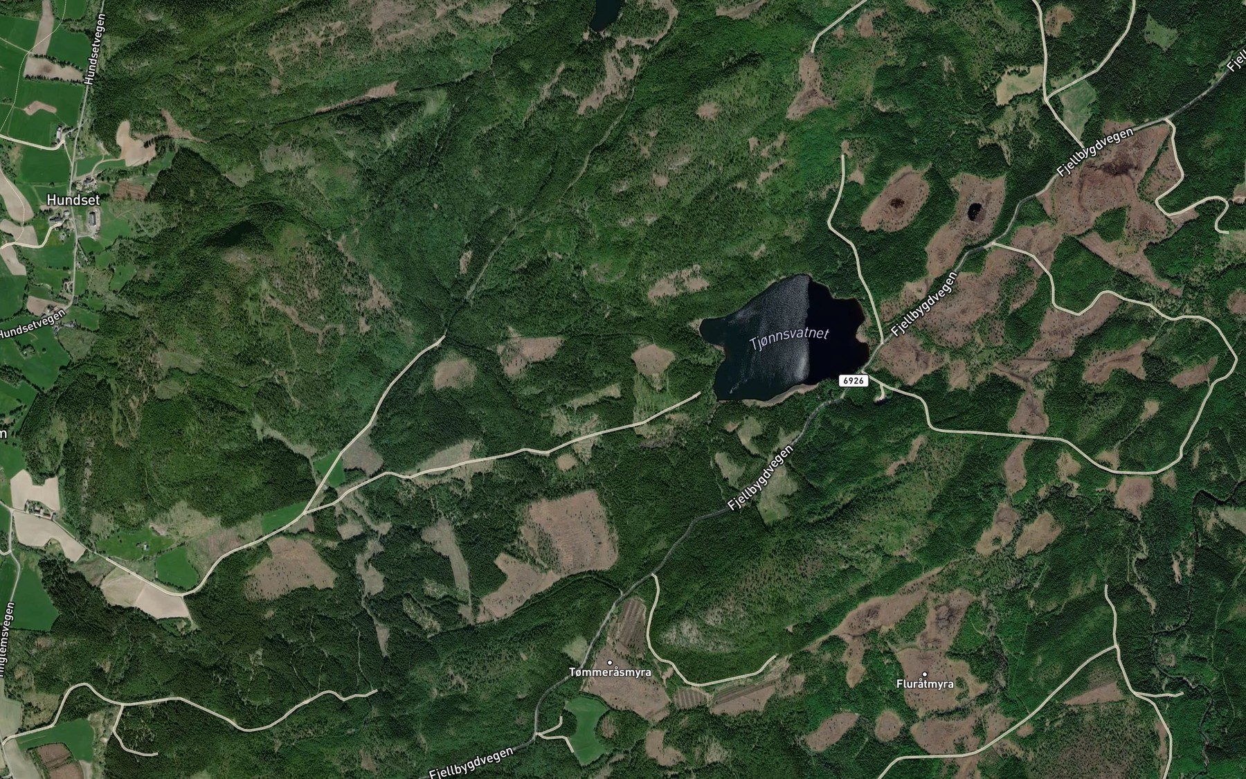 Satellite map of the Gronengbekken