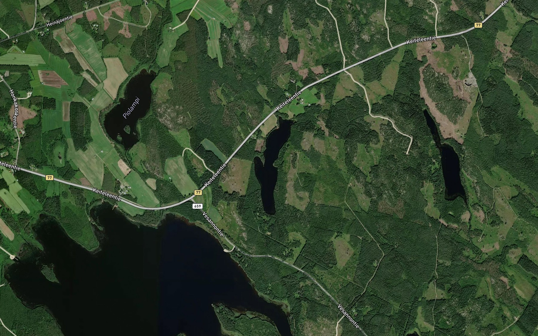 Satellite map of the Sammalislampi