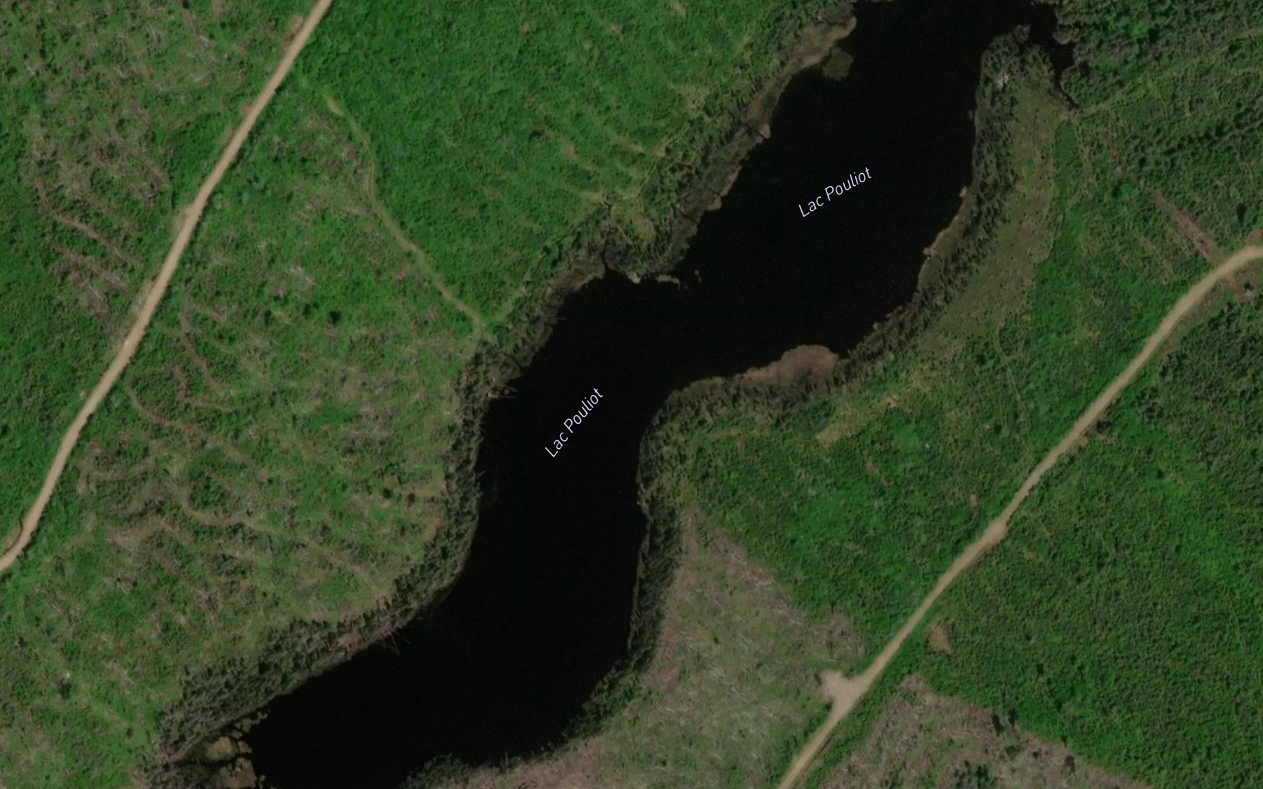 Satellite map of the Lac Pouliot