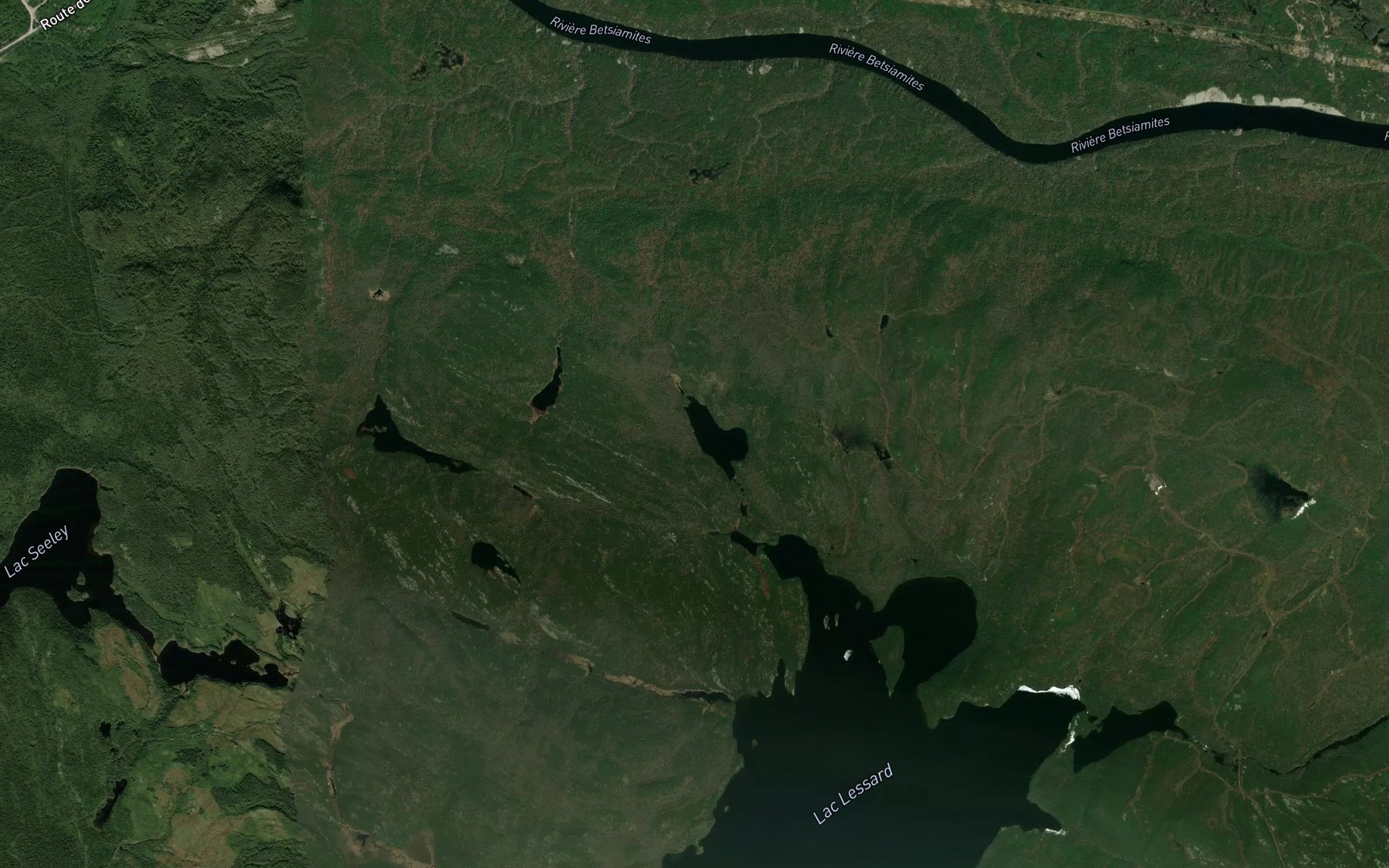 Satellite map of the Lac Poyet
