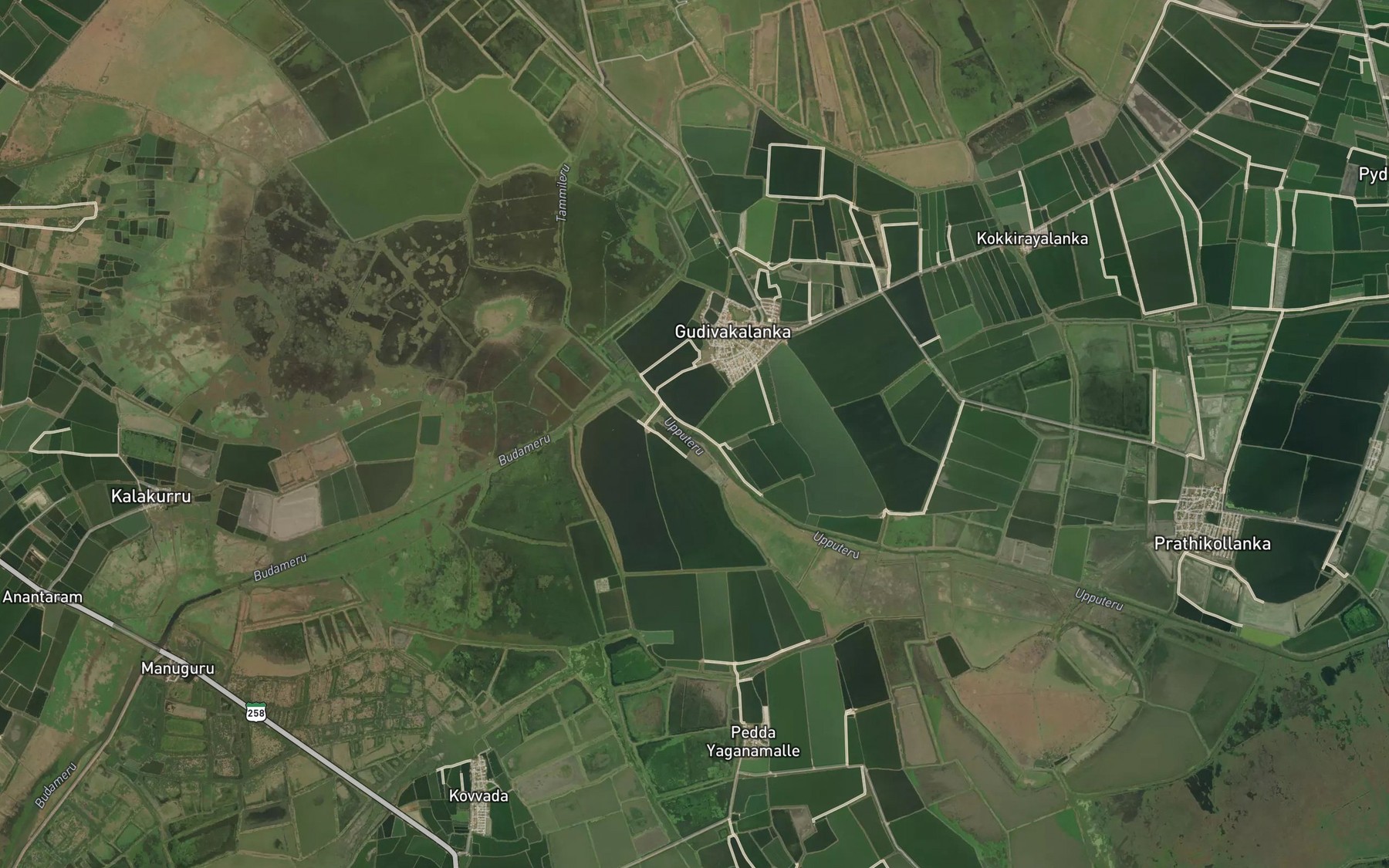 Satellite map of the Agadallanka Canal