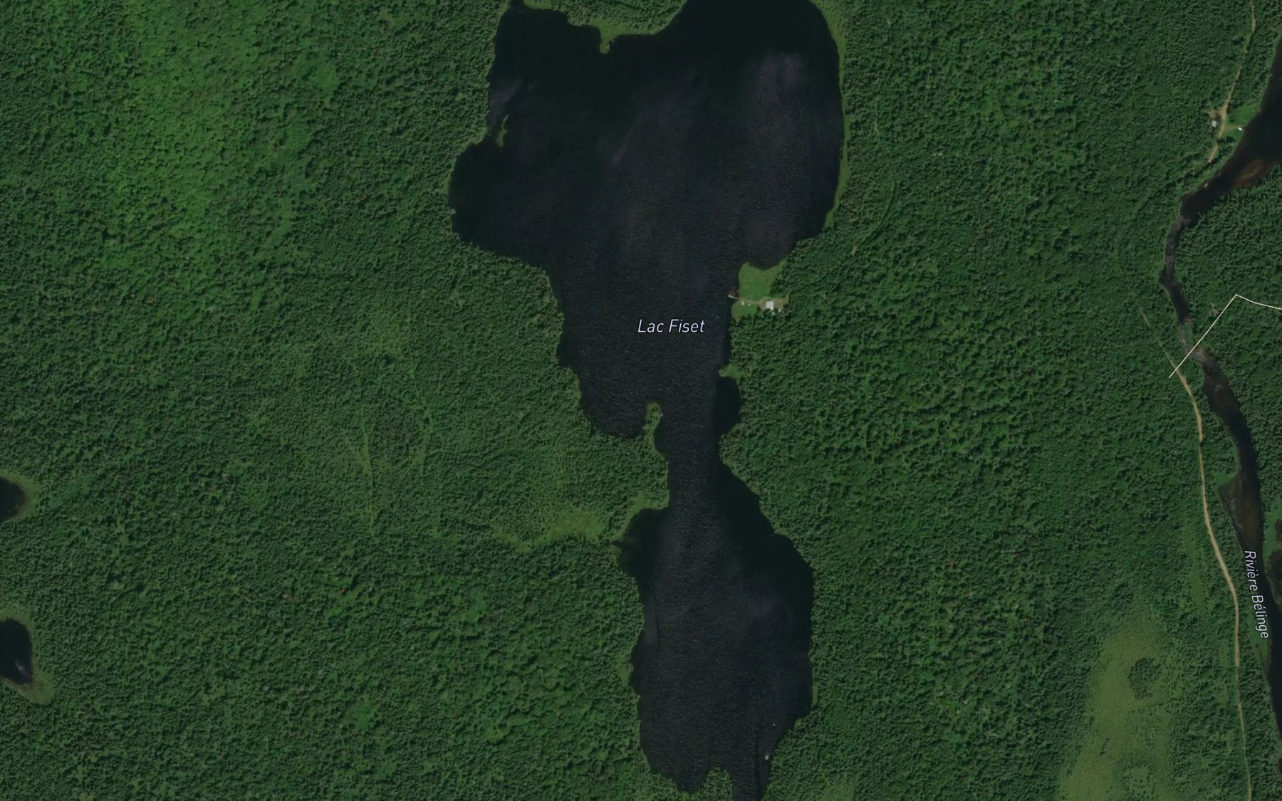 Satellite map of the Lac Fiset