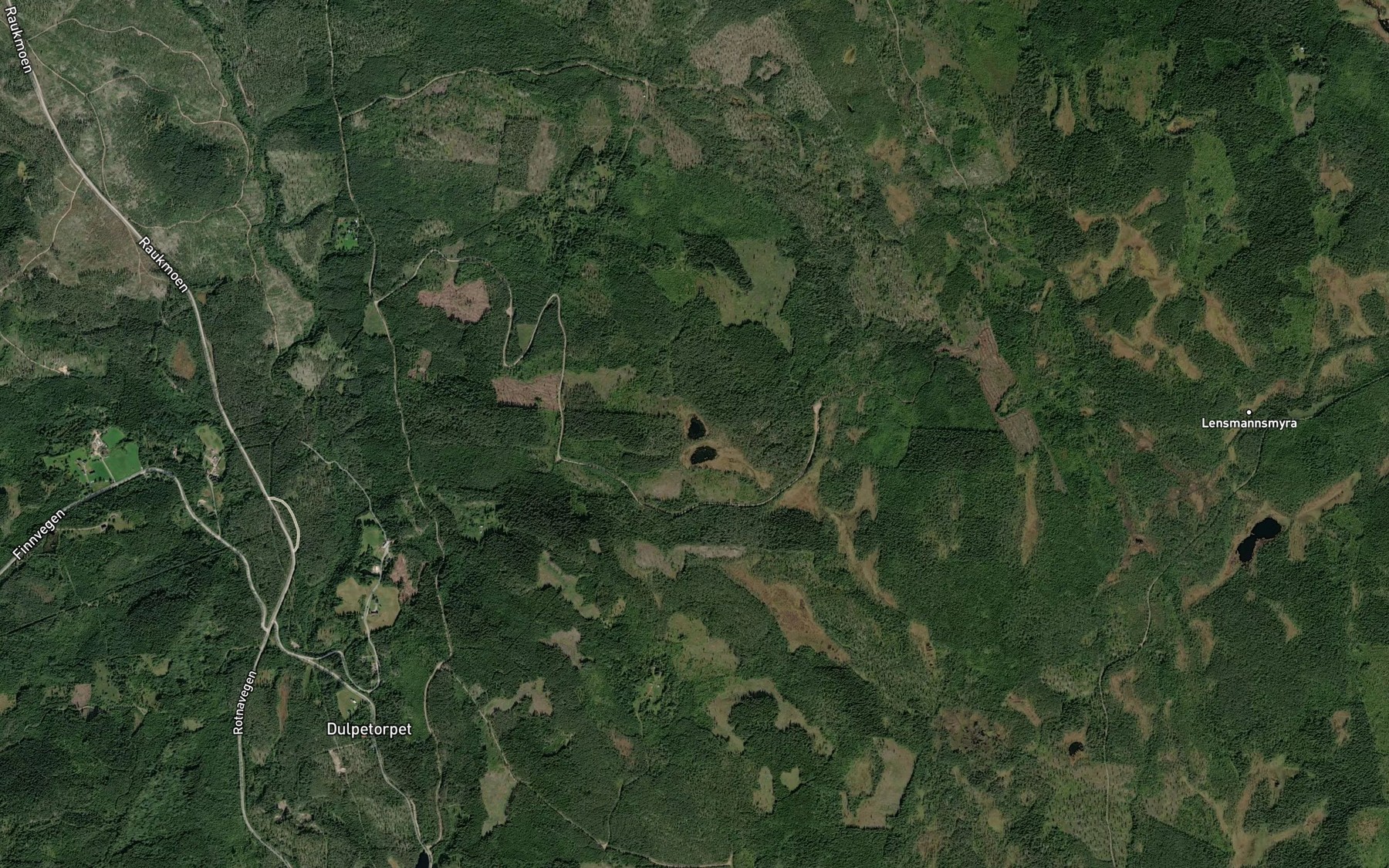 Satellite map of the Tjennbergstjenna