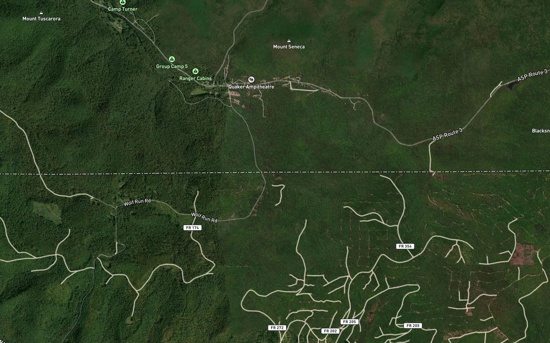 Satellite map of the Chander Run