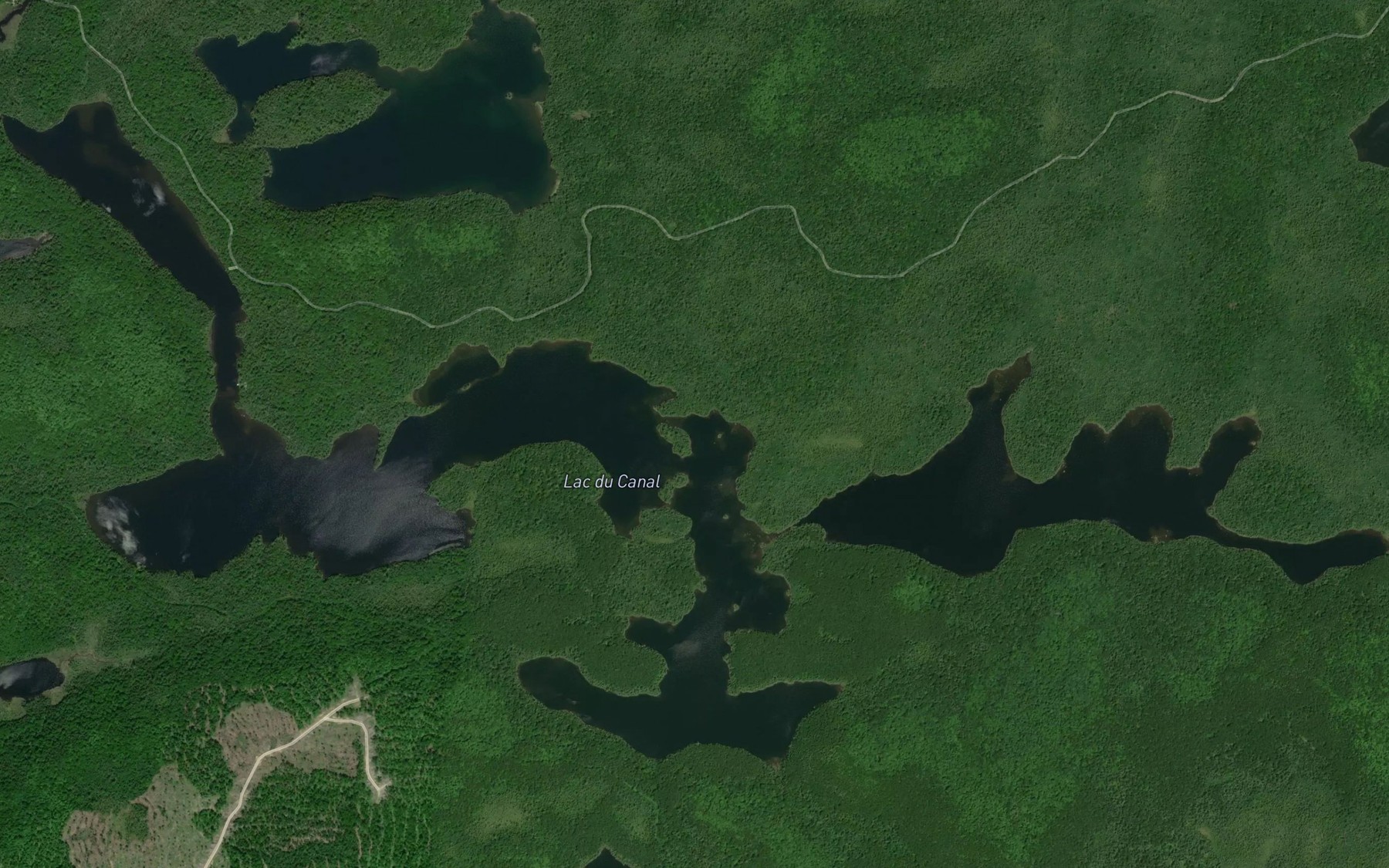 Satellite map of the Lac du Canal