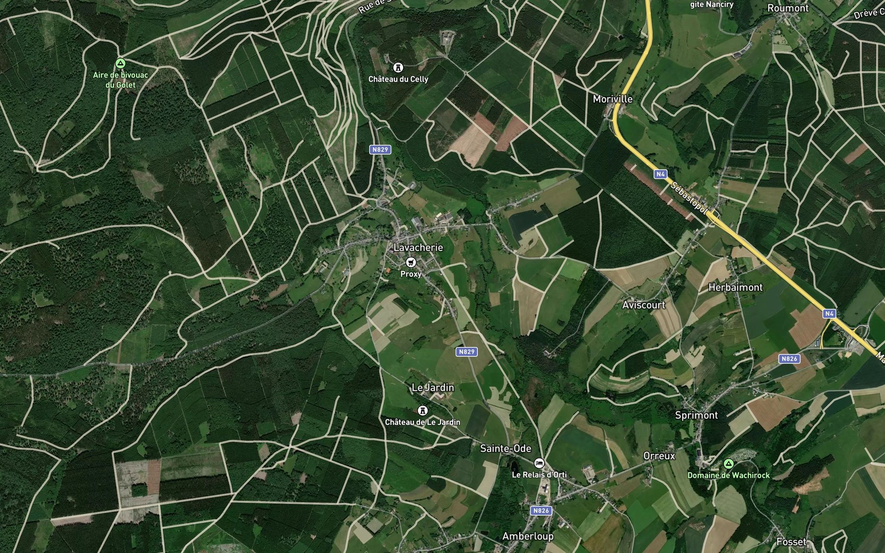 Satellite map of the Laval