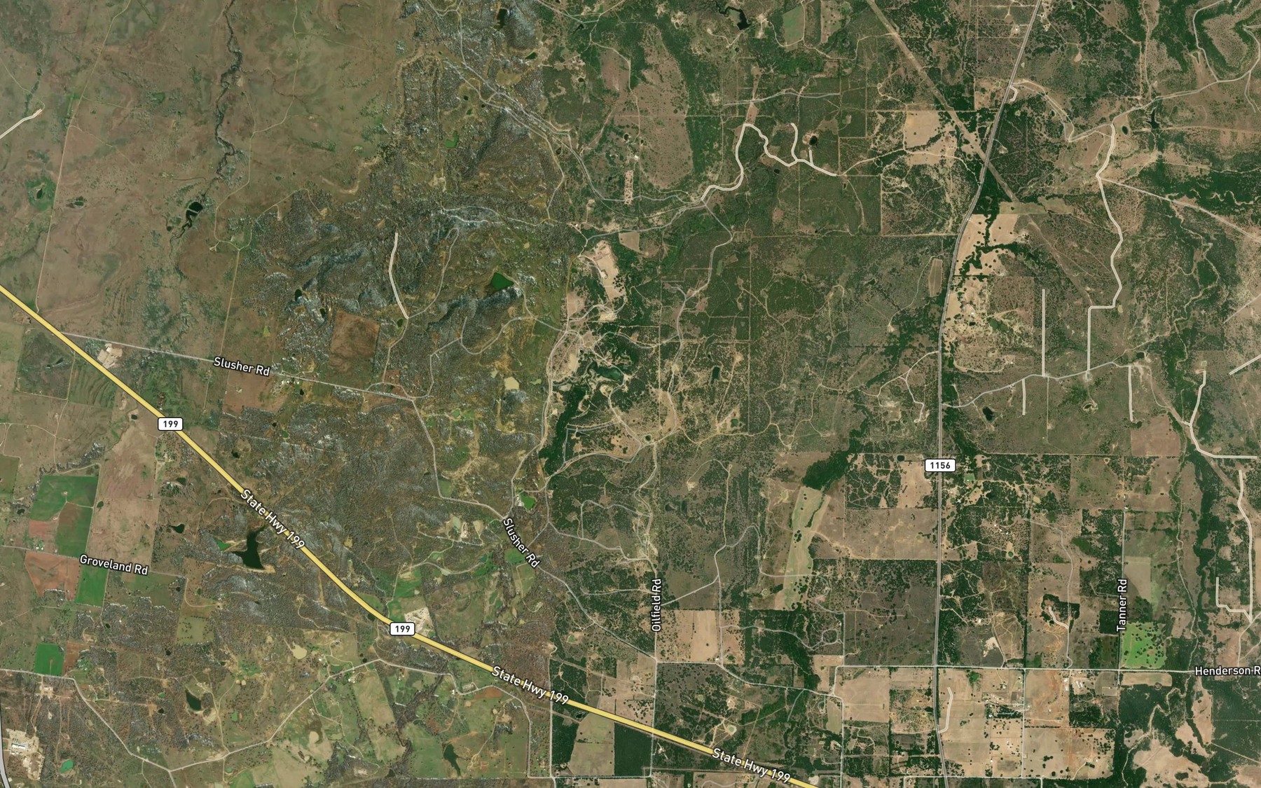 Satellite map of the Annin Lake