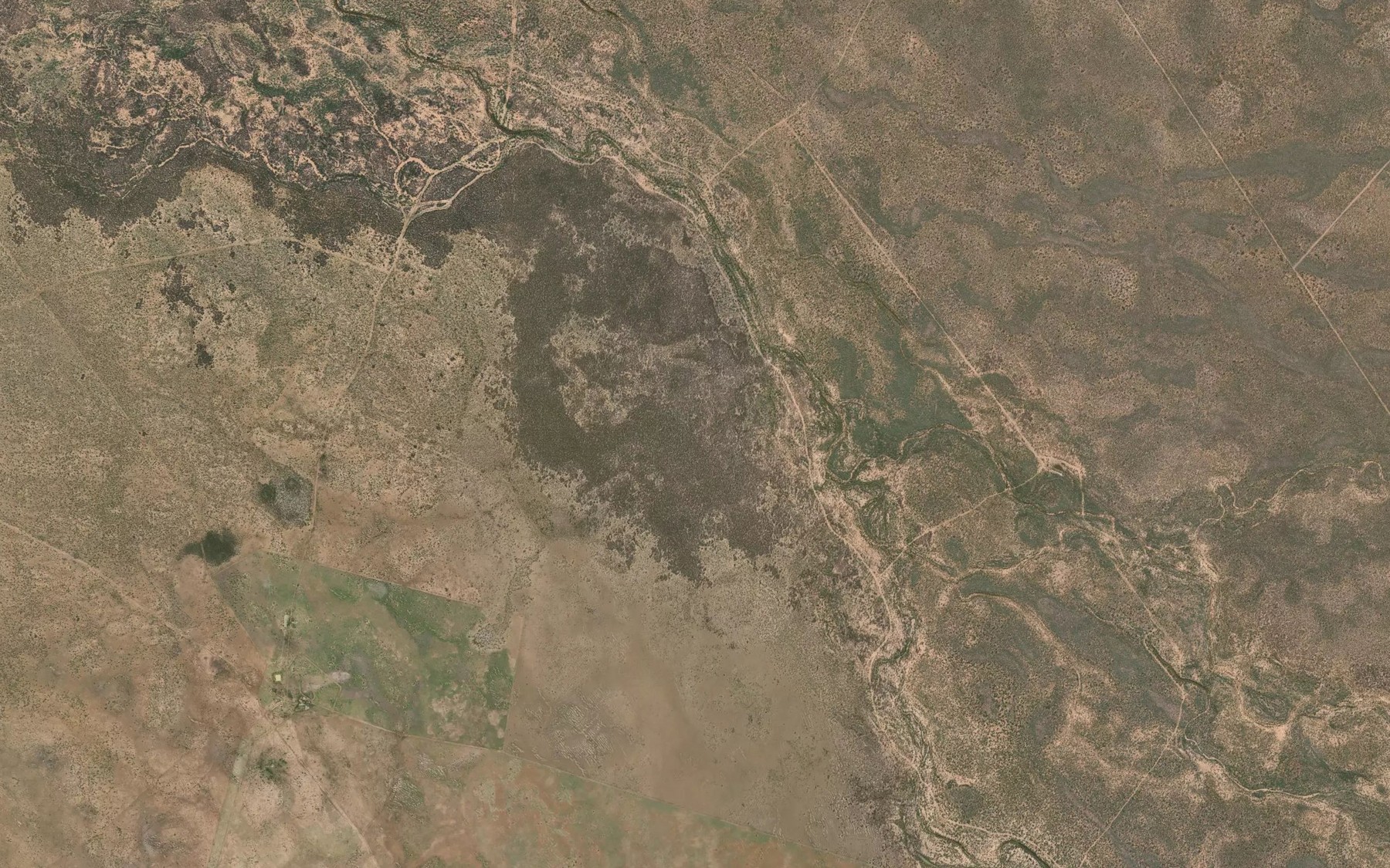 Satellite map of the East Creek