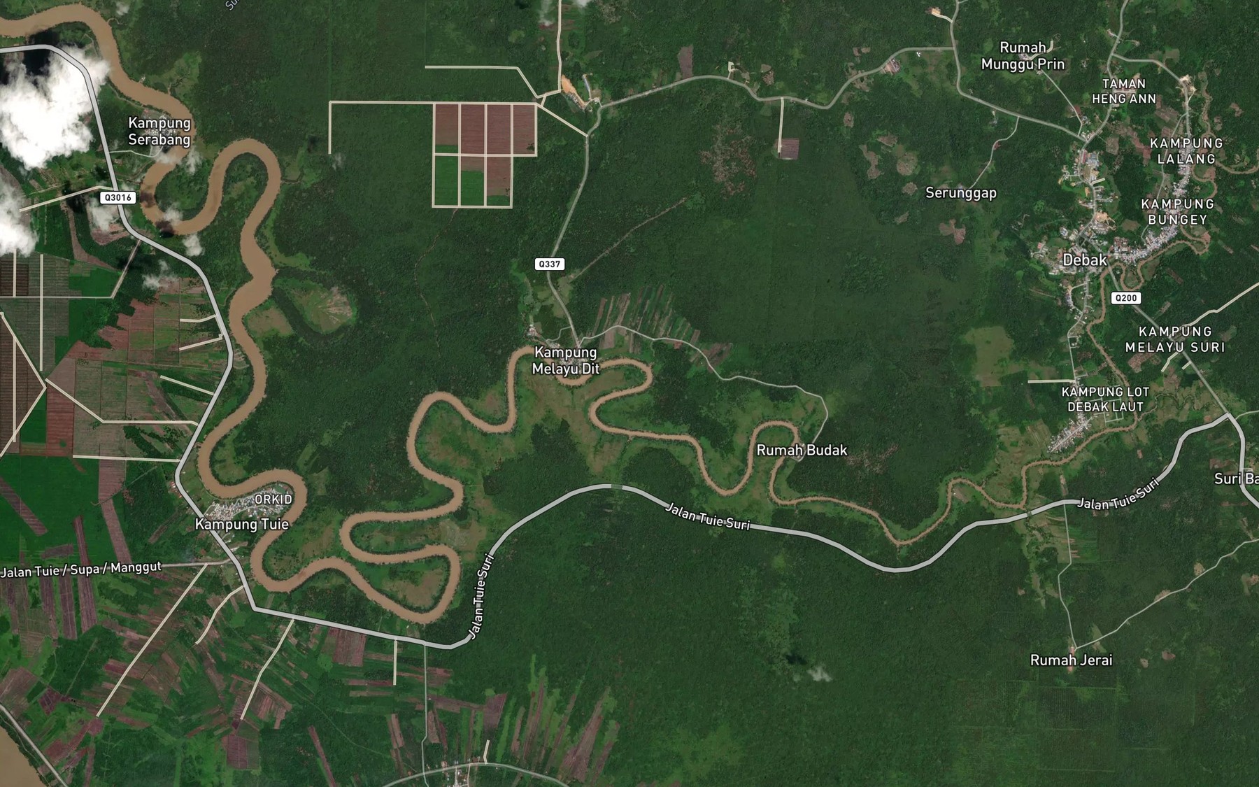 Satellite map of the Tanjong Bundong